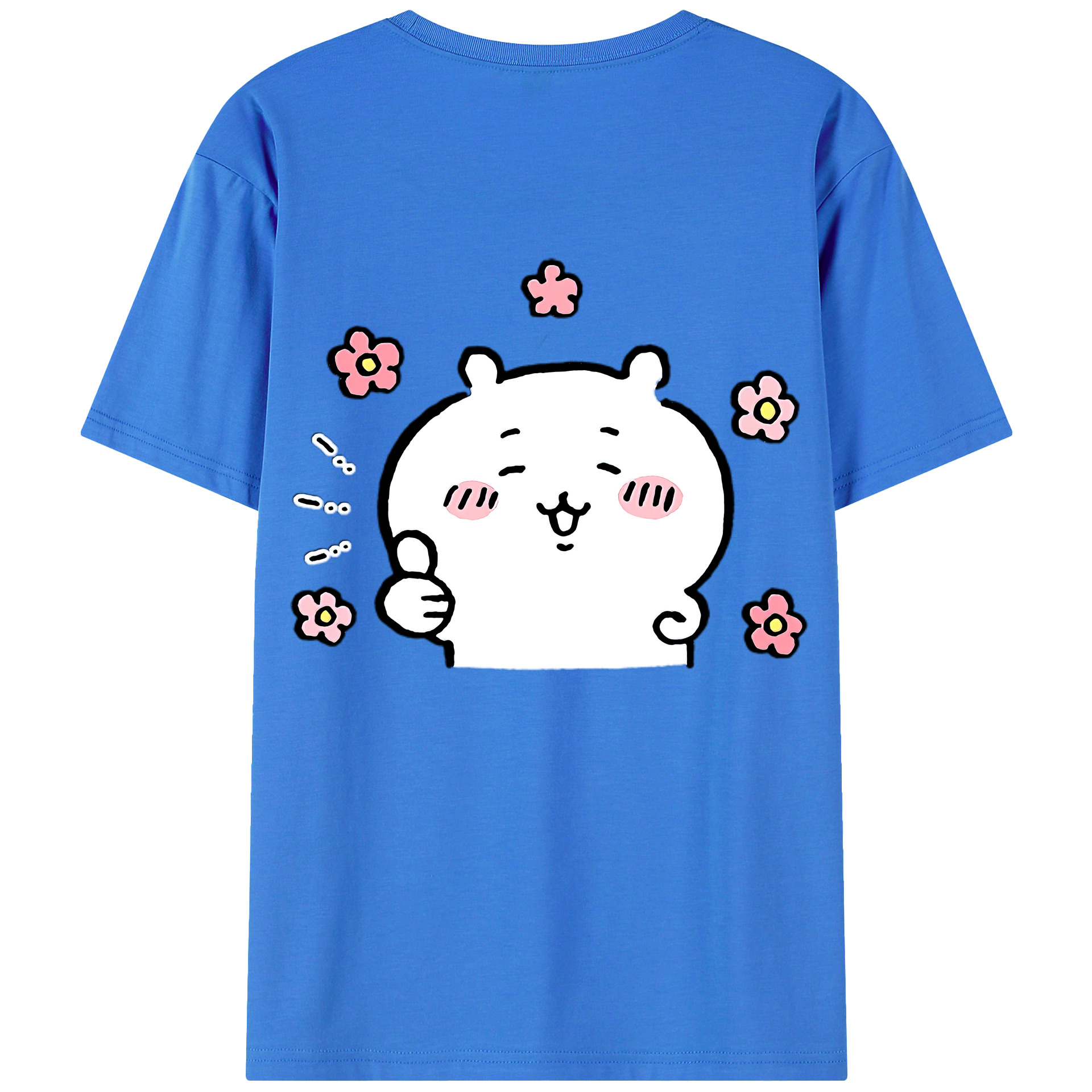 （画像用） ちいかわ ちいかわ Chii-kawa chiikawa 綿100％ メンズ半袖Tシャツ（バックプリント） 通気性