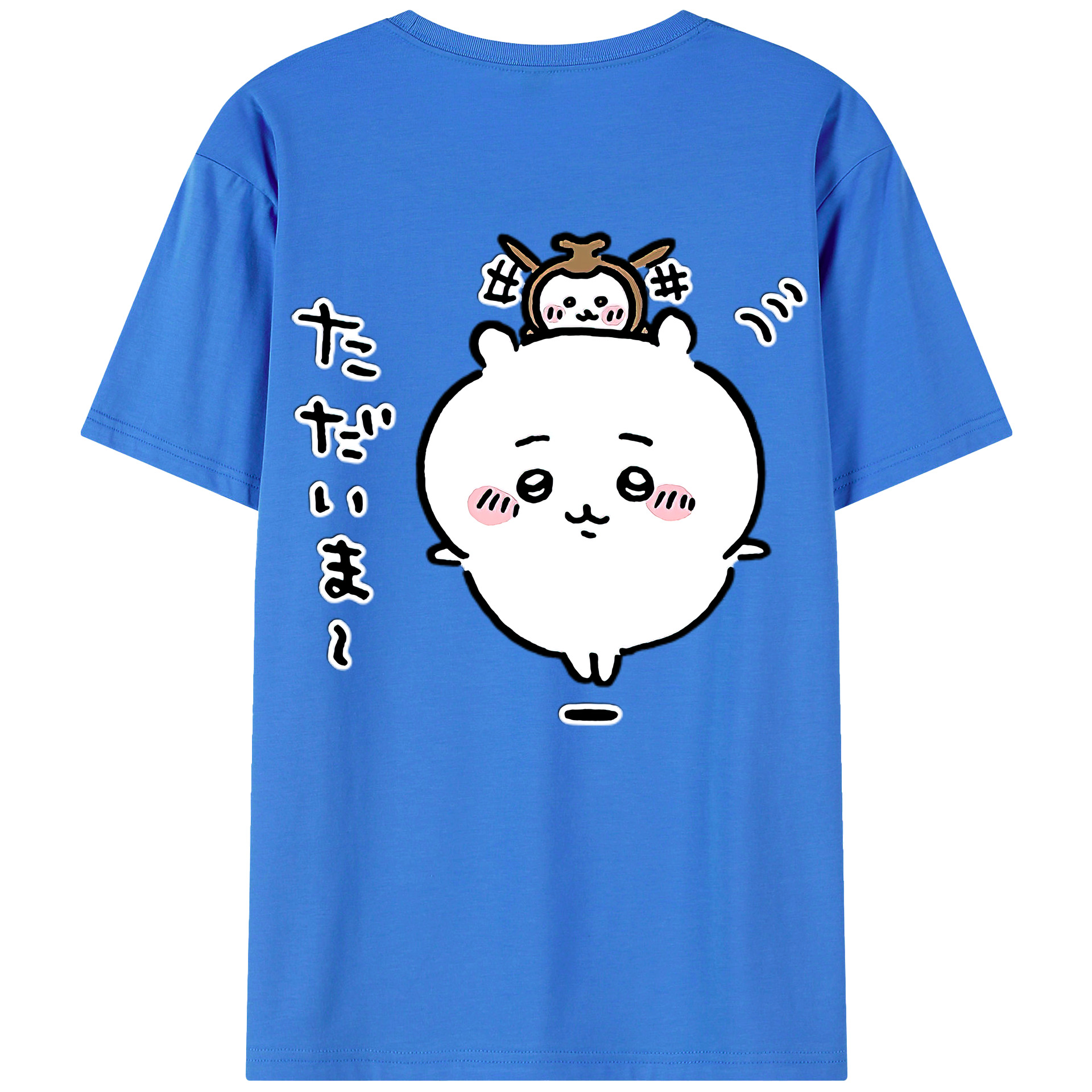 （画像用） ちいかわ ちいかわ Chii-kawa chiikawa 綿100％ メンズ半袖Tシャツ（バックプリント） 通気性