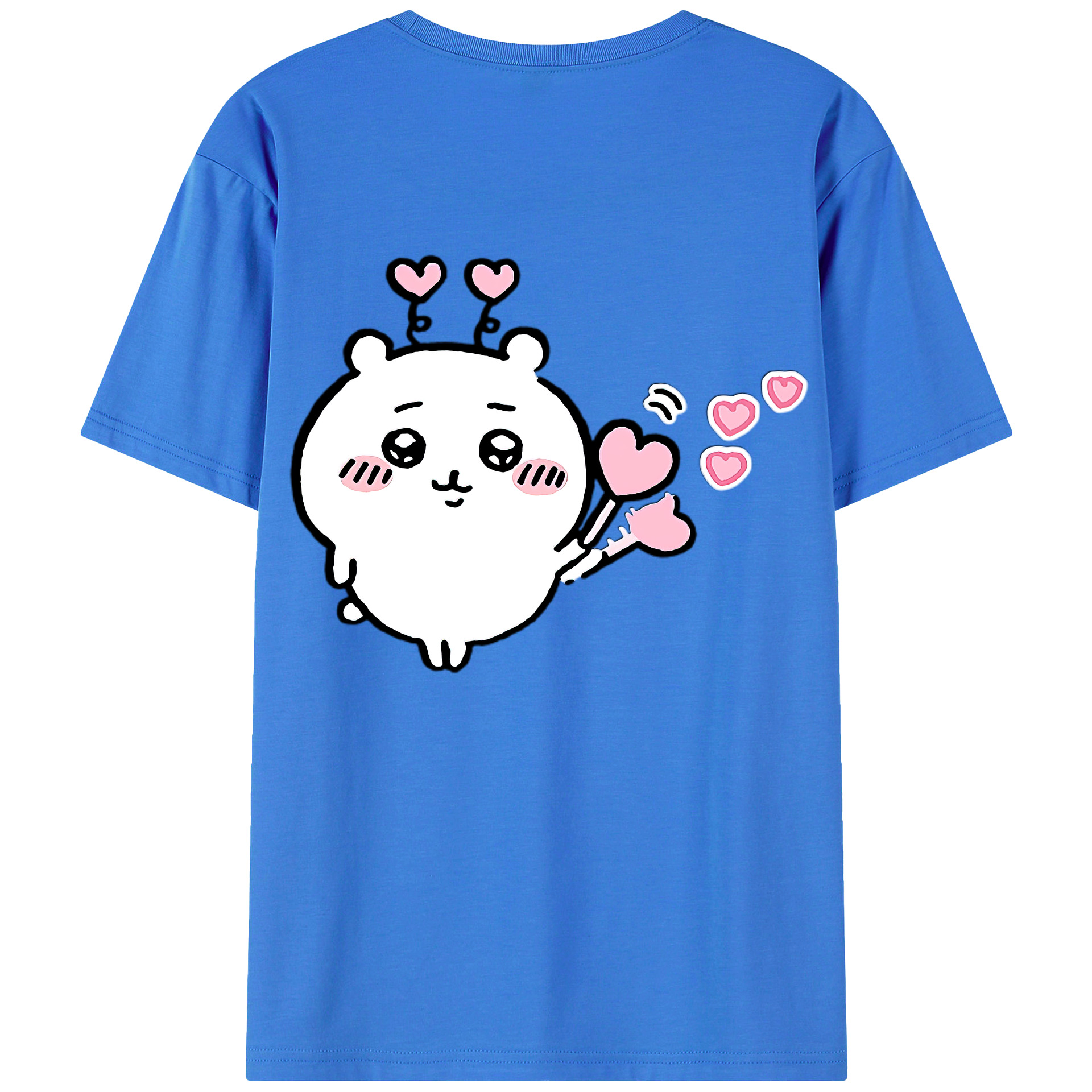 （画像用） ちいかわ ちいかわ Chii-kawa chiikawa 綿100％ メンズ半袖Tシャツ（バックプリント） 通気性
