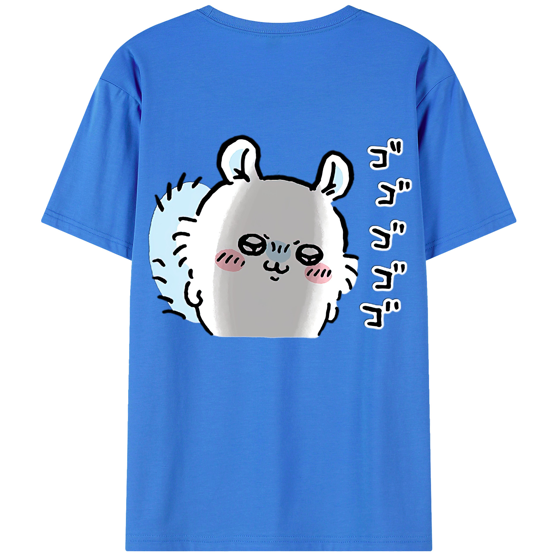 （画像用） ちいかわ モモンガ Chii-kawa Momonga 綿100％ メンズ半袖Tシャツ（バックプリント） 通気性