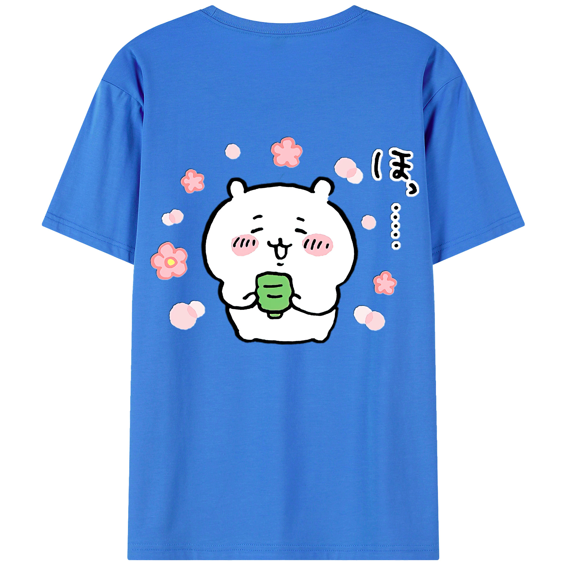 （画像用） ちいかわ ちいかわ Chii-kawa chiikawa 綿100％ メンズ半袖Tシャツ（バックプリント） 通気性
