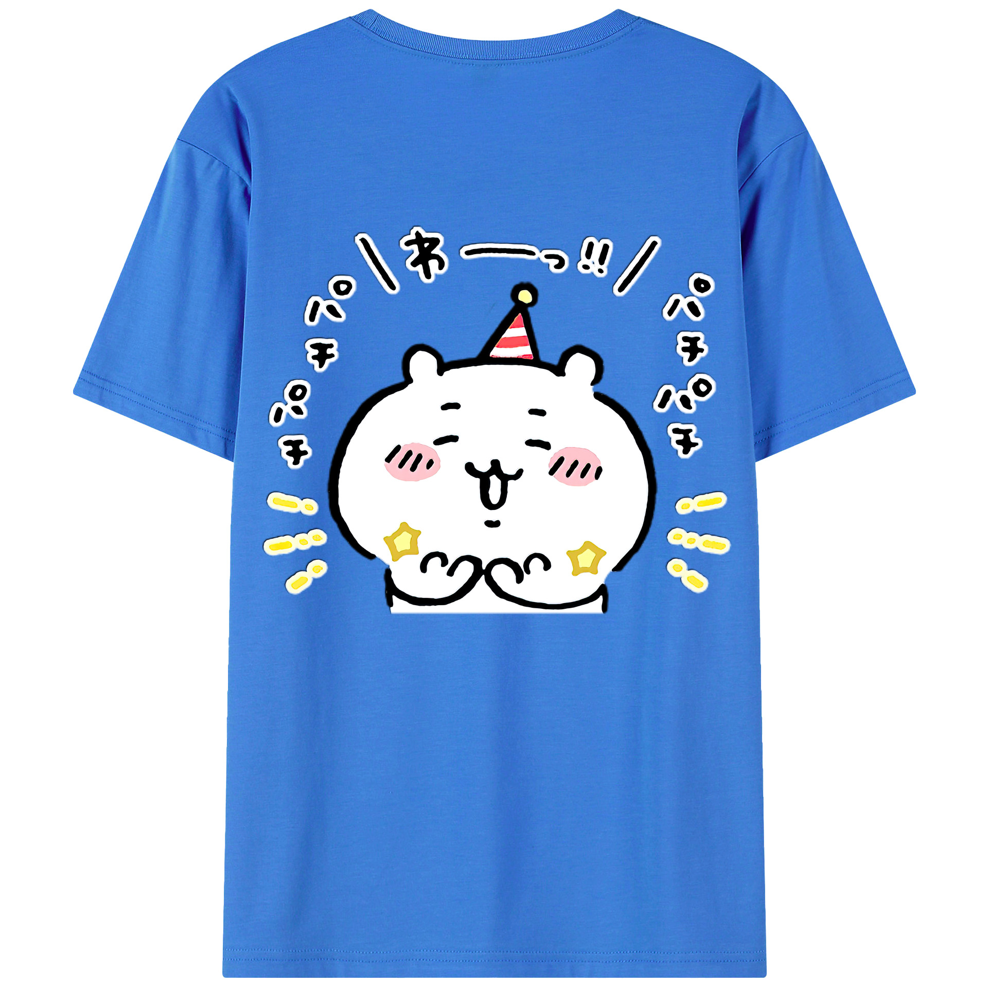 （画像用） ちいかわ ちいかわ Chii-kawa chiikawa 綿100％ メンズ半袖Tシャツ（バックプリント） 通気性