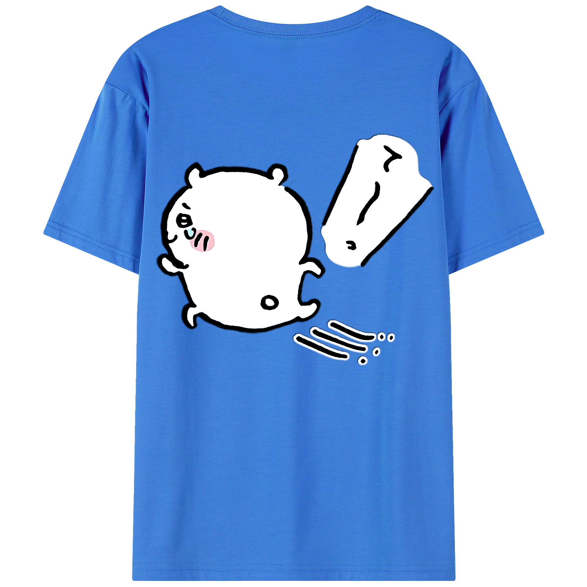 （画像用） ちいかわ ちいかわ Chii-kawa chiikawa 綿100％ メンズ半袖Tシャツ（バックプリント） 通気性
