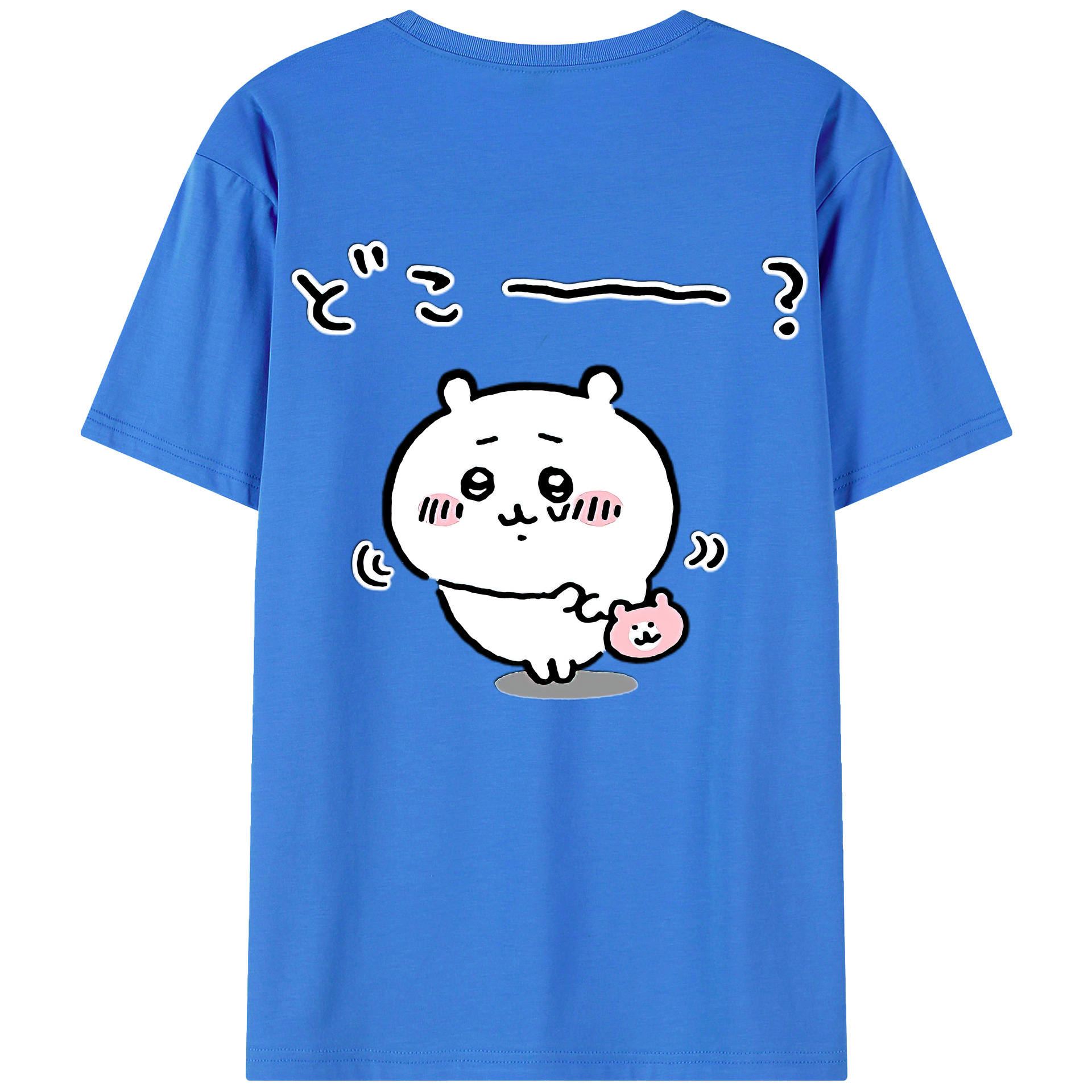 （画像用） ちいかわ ちいかわ Chii-kawa chiikawa 綿100％ メンズ半袖Tシャツ（バックプリント） 通気性