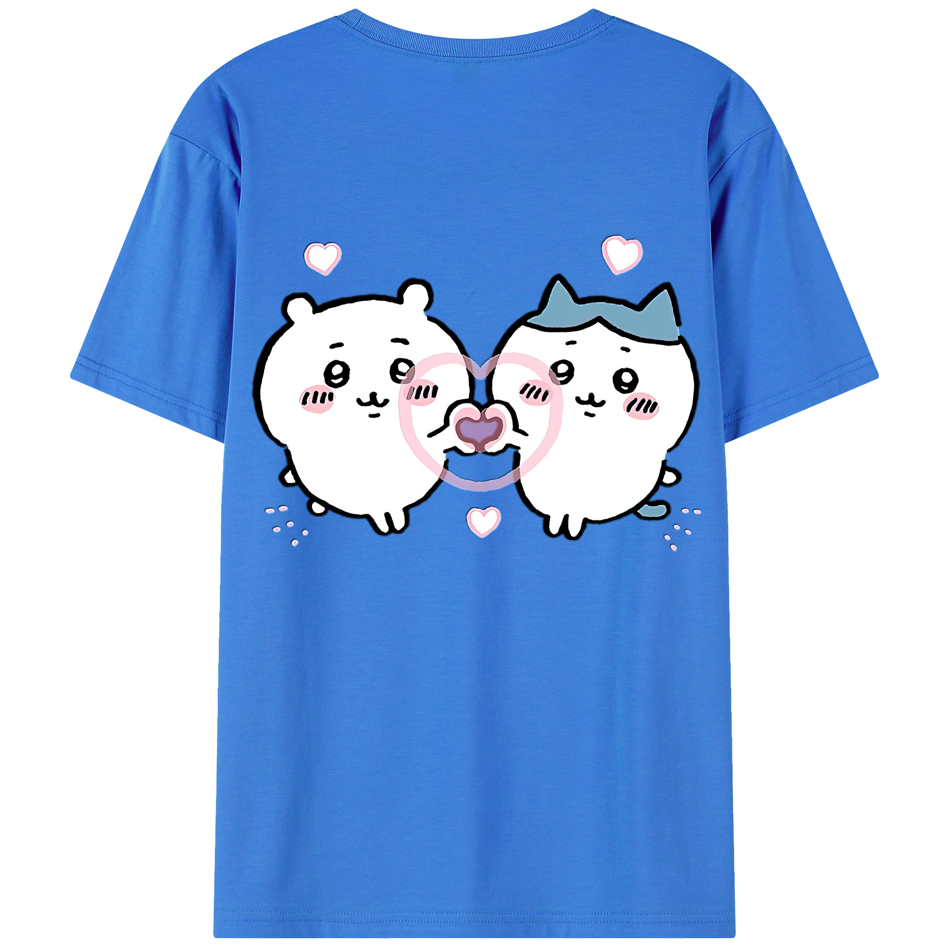 （画像用） ちいかわ ちいかわ Chii-kawa chiikawa 綿100％ メンズ半袖Tシャツ（バックプリント） 通気性