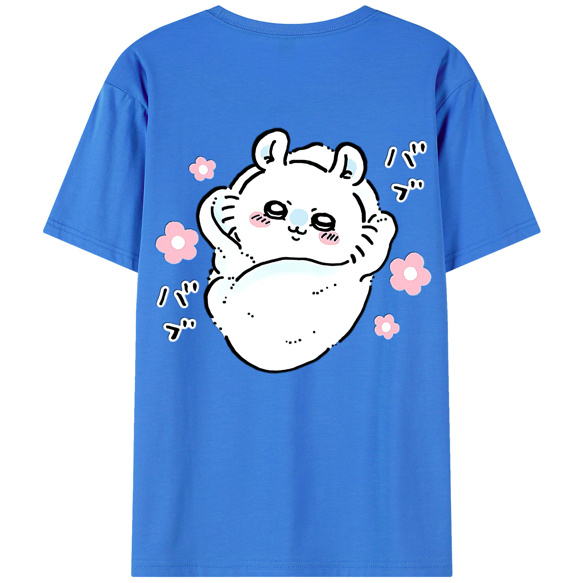 （画像用） ちいかわ モモンガ Chii-kawa Momonga 綿100％ メンズ半袖Tシャツ（バックプリント） 通気性