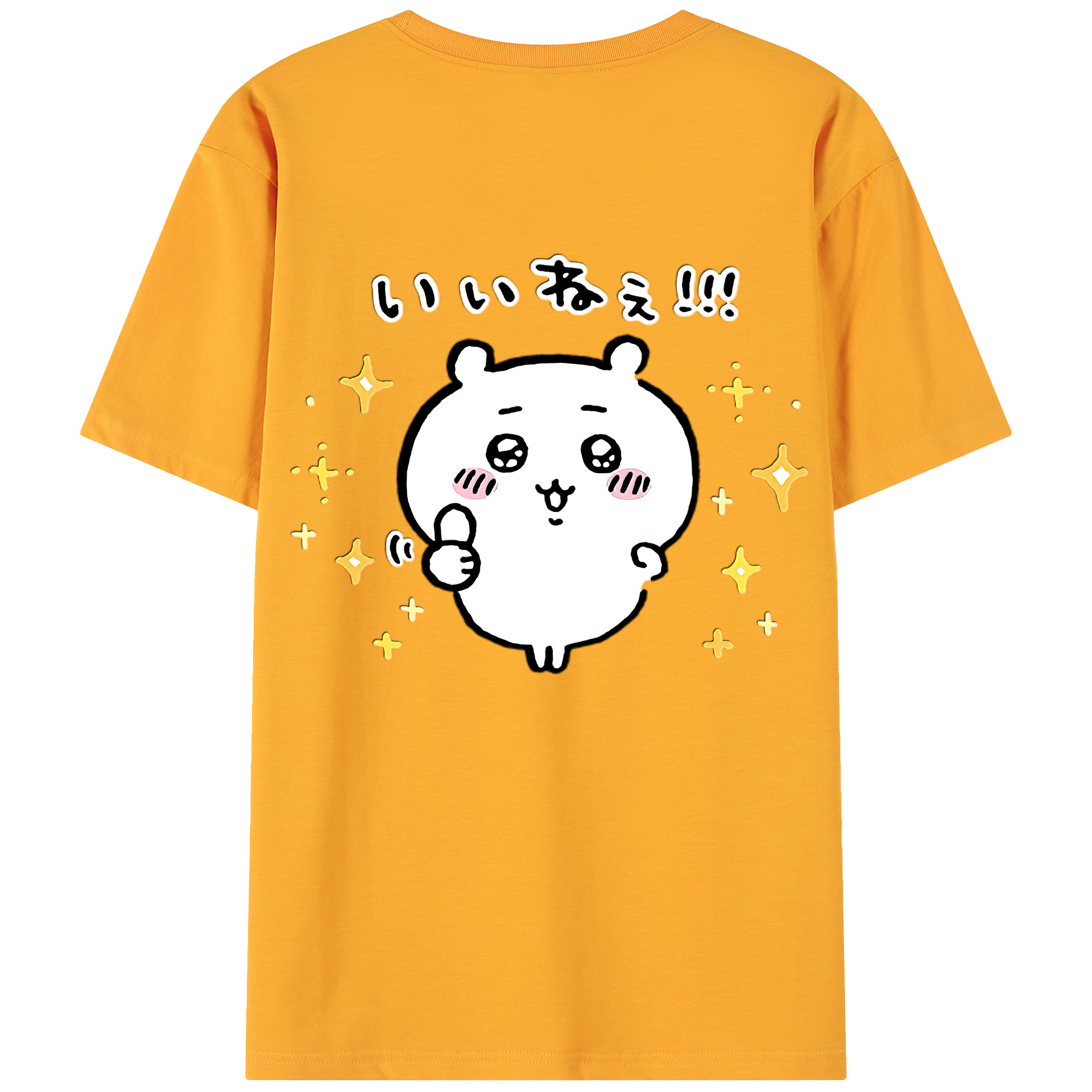（画像用） ちいかわ ちいかわ Chii-kawa chiikawa 綿100％ メンズ半袖Tシャツ（バックプリント） 通気性