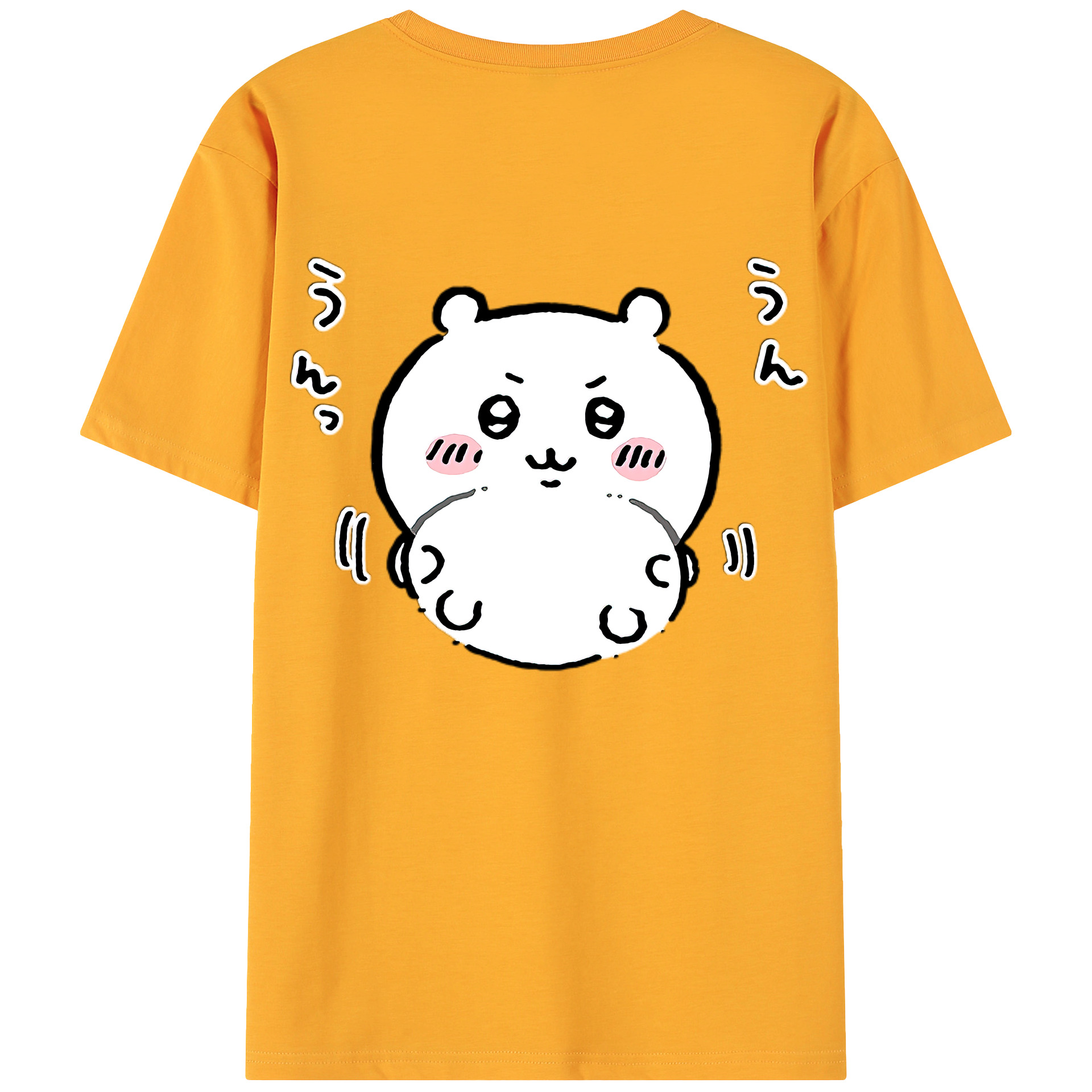 （画像用） ちいかわ ちいかわ Chii-kawa chiikawa 綿100％ メンズ半袖Tシャツ（バックプリント） 通気性