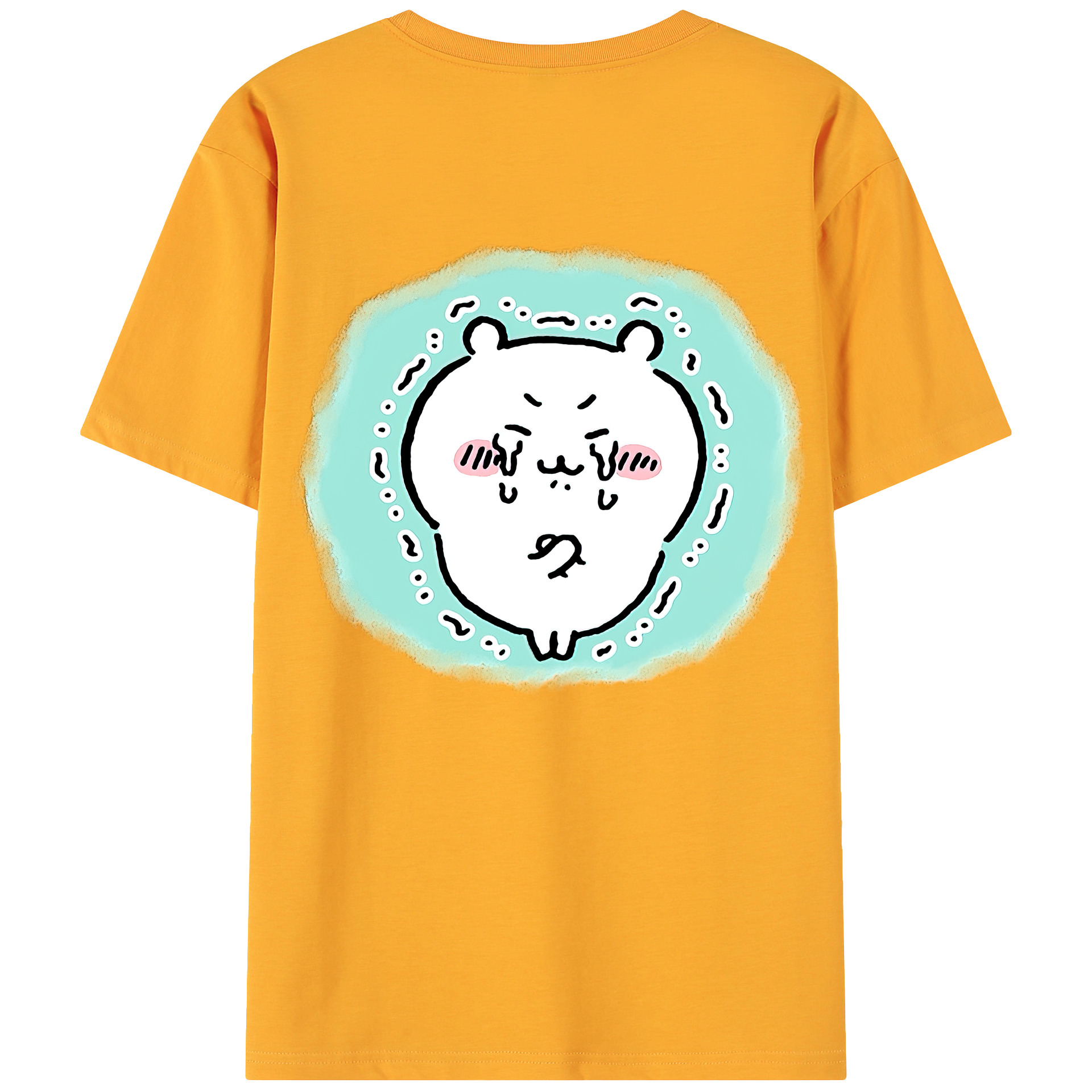 （画像用） ちいかわ ちいかわ Chii-kawa chiikawa 綿100％ メンズ半袖Tシャツ（バックプリント） 通気性