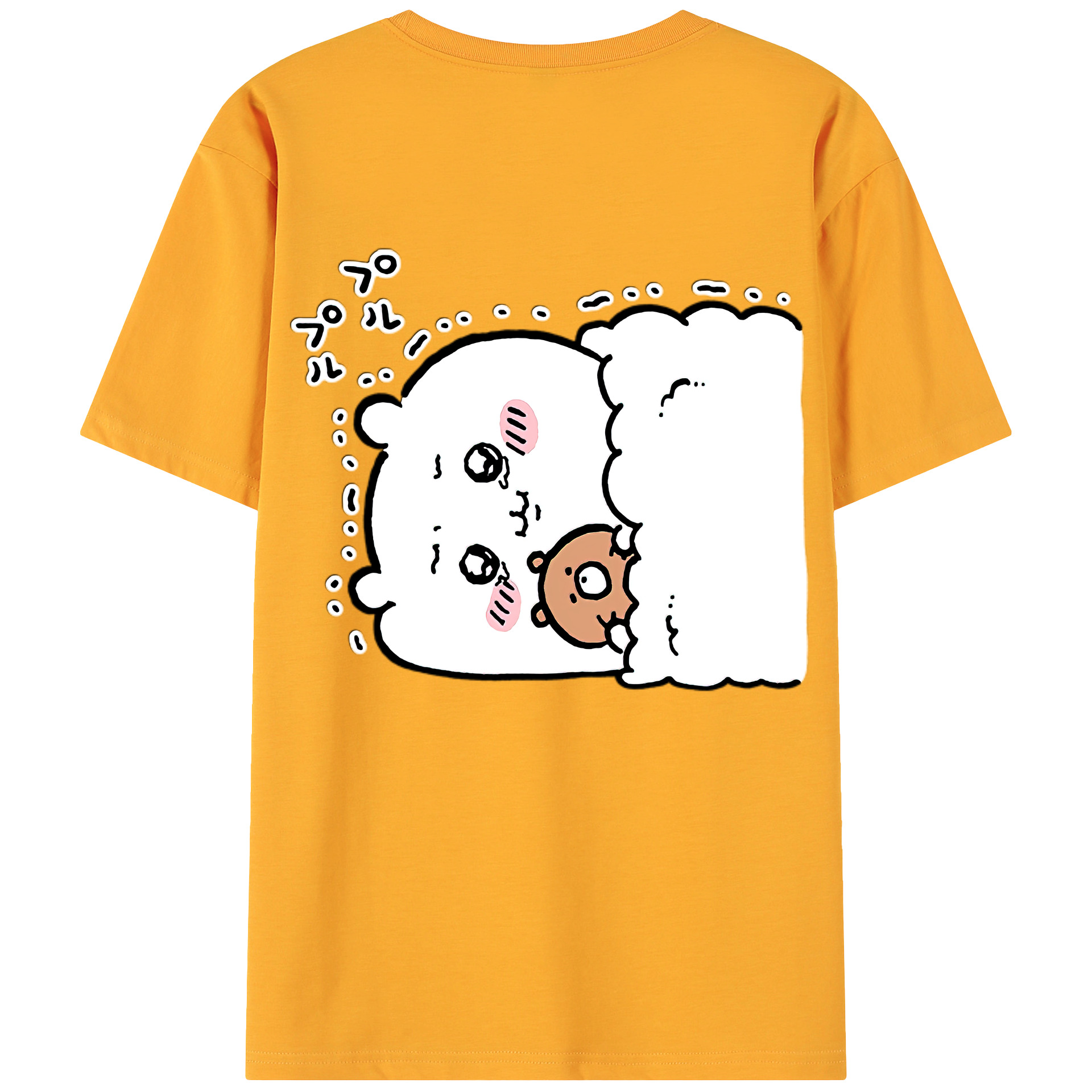 （画像用） ちいかわ ちいかわ Chii-kawa chiikawa 綿100％ メンズ半袖Tシャツ（バックプリント） 通気性