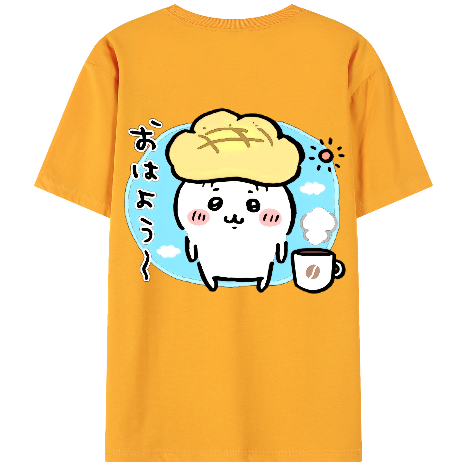 （画像用） ちいかわ ちいかわ Chii-kawa chiikawa 綿100％ メンズ半袖Tシャツ（バックプリント） 通気性