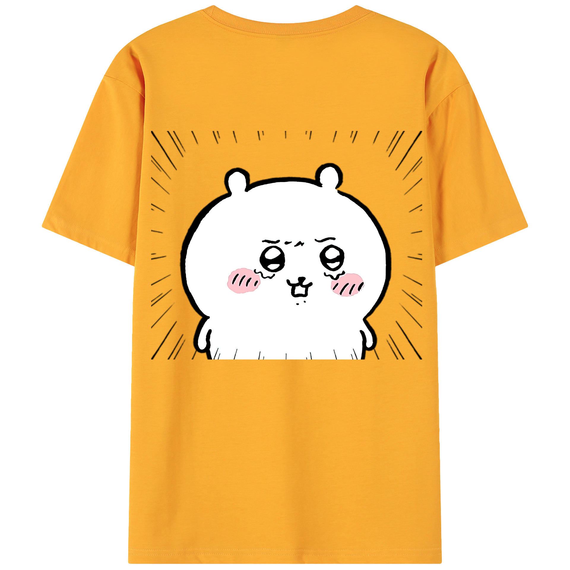 （画像用） ちいかわ ちいかわ Chii-kawa chiikawa 綿100％ メンズ半袖Tシャツ（バックプリント） 通気性