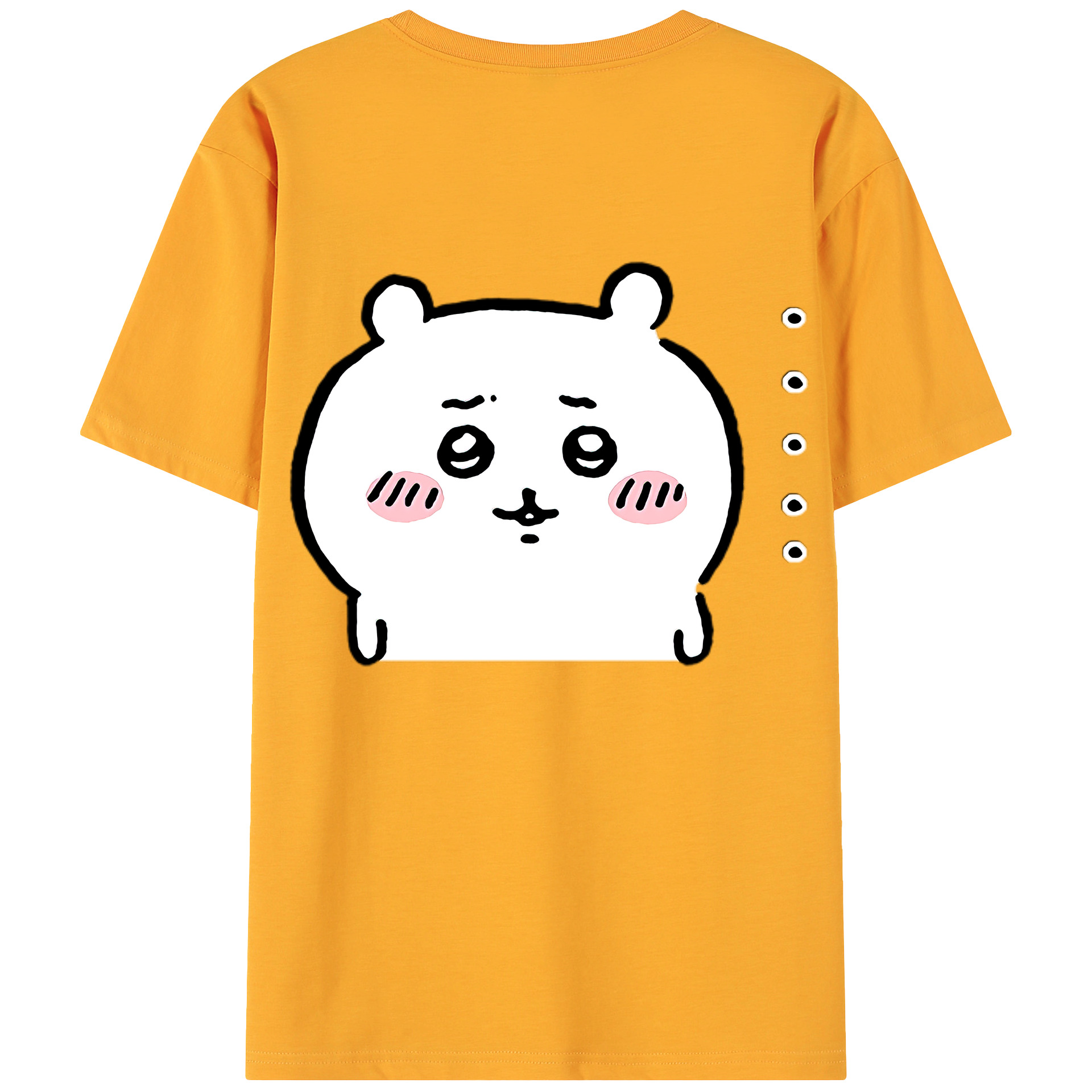 （画像用） ちいかわ ちいかわ Chii-kawa chiikawa 綿100％ メンズ半袖Tシャツ（バックプリント） 通気性