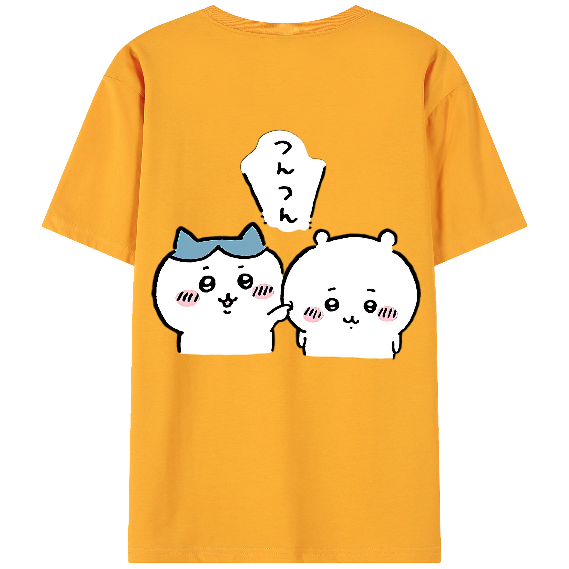 （画像用） ちいかわ ちいかわ Chii-kawa chiikawa 綿100％ メンズ半袖Tシャツ（バックプリント） 通気性