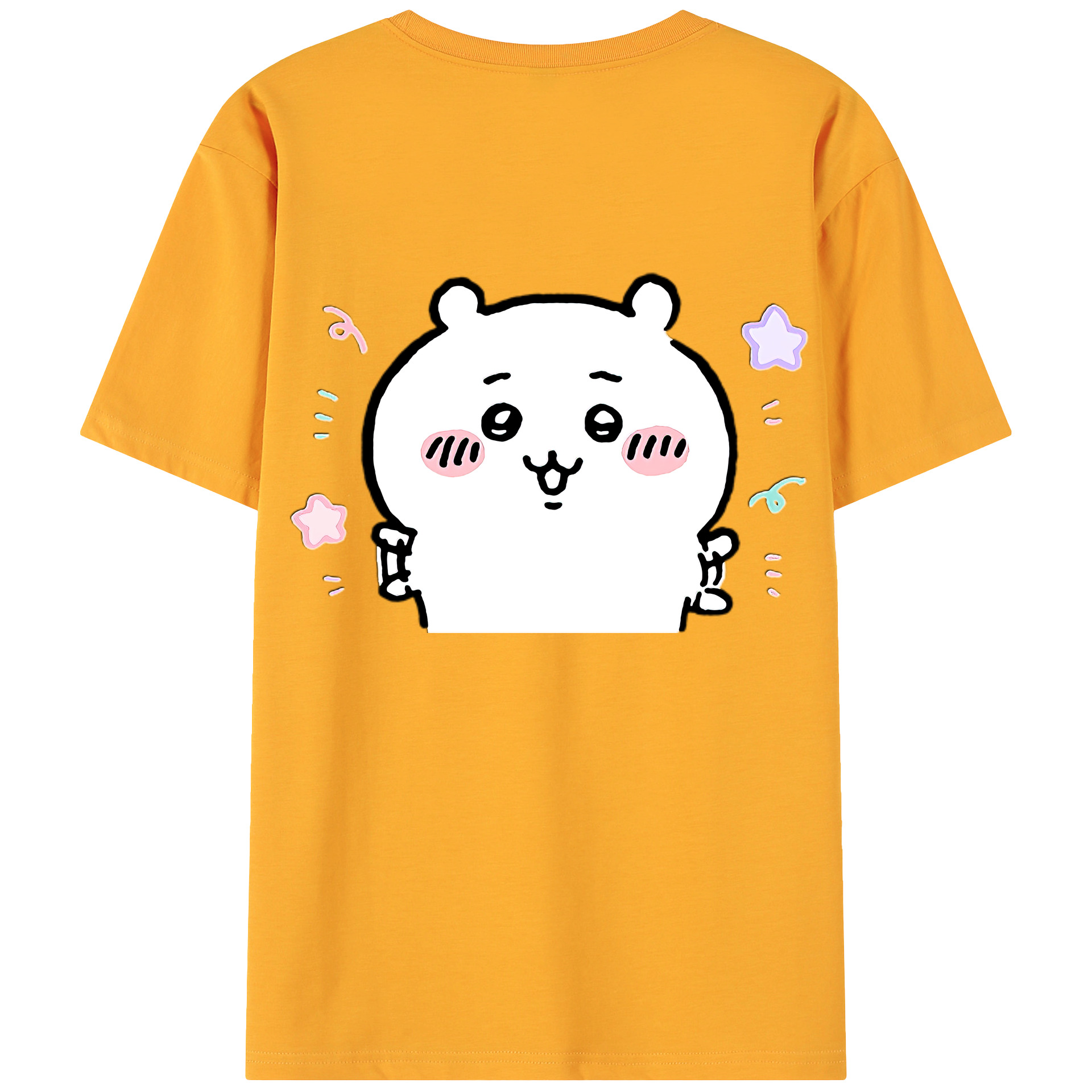（画像用） ちいかわ ちいかわ Chii-kawa chiikawa 綿100％ メンズ半袖Tシャツ（バックプリント） 通気性