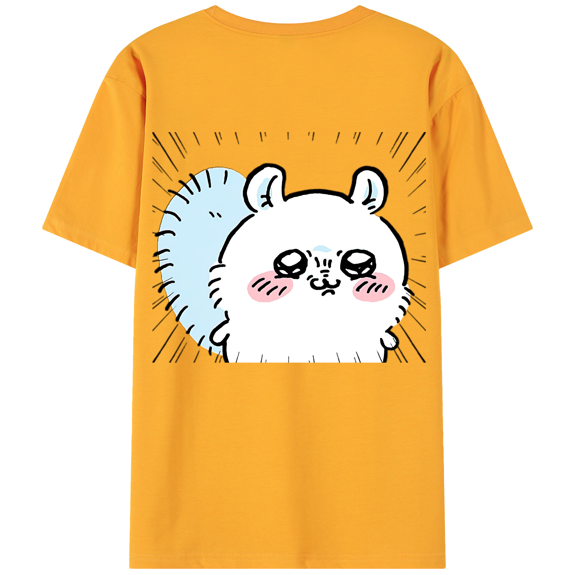 （画像用） ちいかわ モモンガ Chii-kawa Momonga 綿100％ メンズ半袖Tシャツ（バックプリント） 通気性