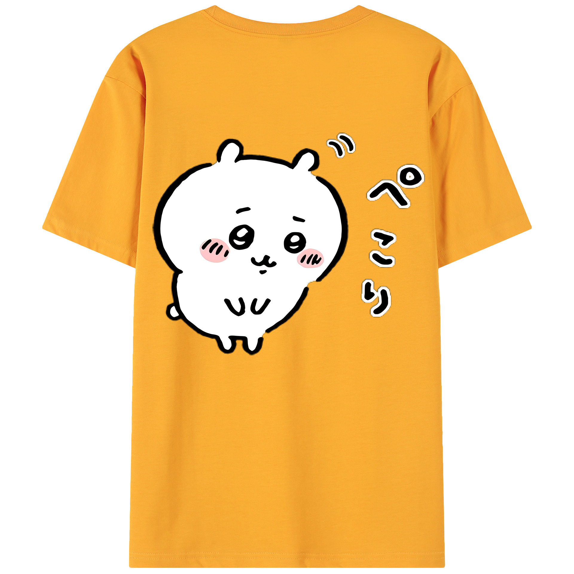 （画像用） ちいかわ ちいかわ Chii-kawa chiikawa 綿100％ メンズ半袖Tシャツ（バックプリント） 通気性