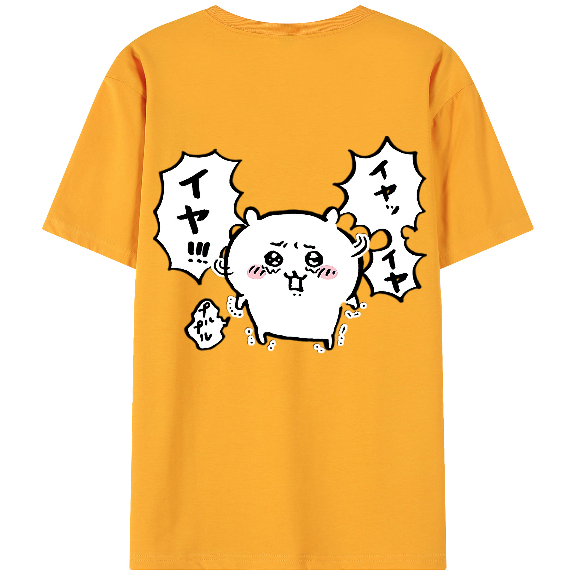 （画像用） ちいかわ ちいかわ Chii-kawa chiikawa 綿100％ メンズ半袖Tシャツ（バックプリント） 通気性