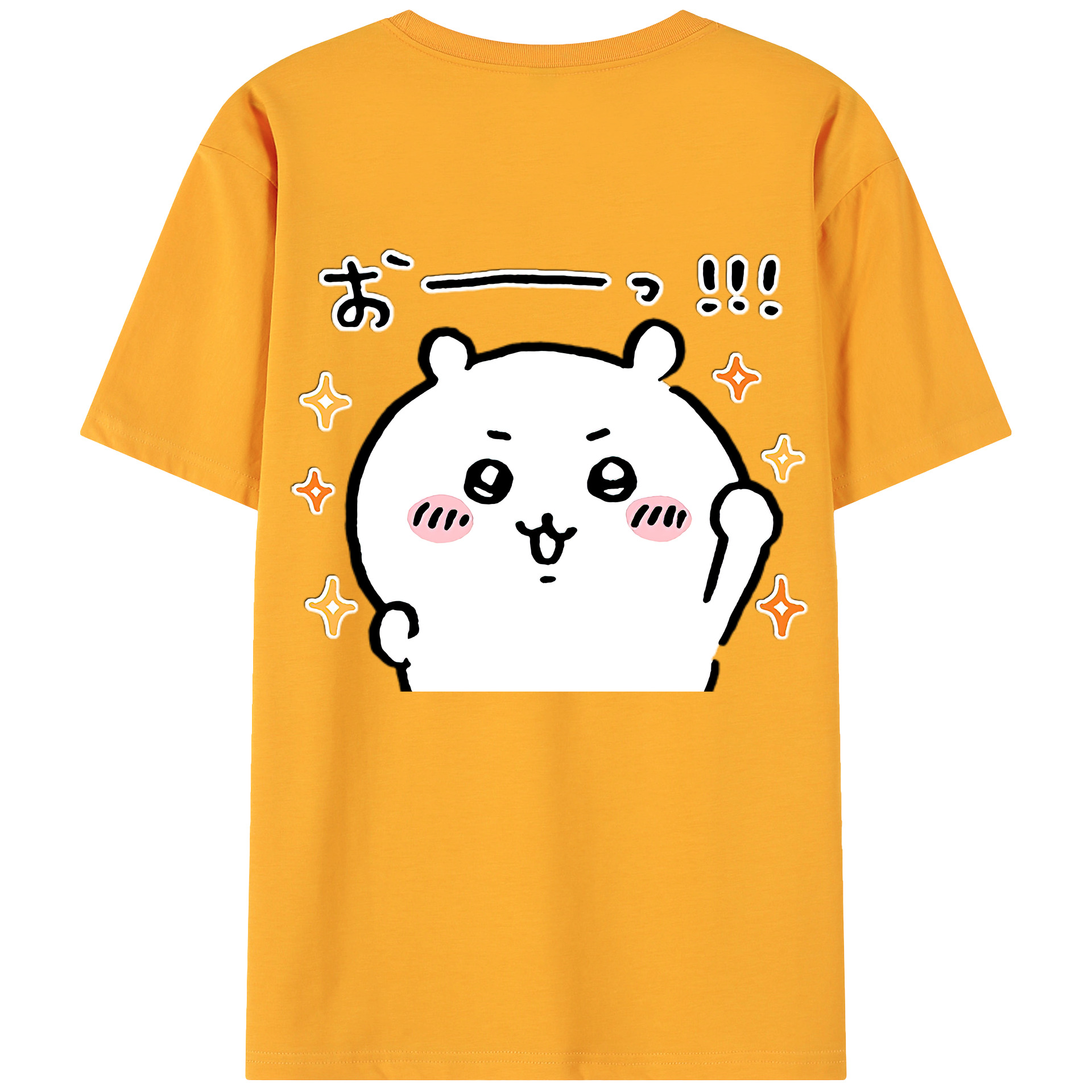 （画像用） ちいかわ ちいかわ Chii-kawa chiikawa 綿100％ メンズ半袖Tシャツ（バックプリント） 通気性