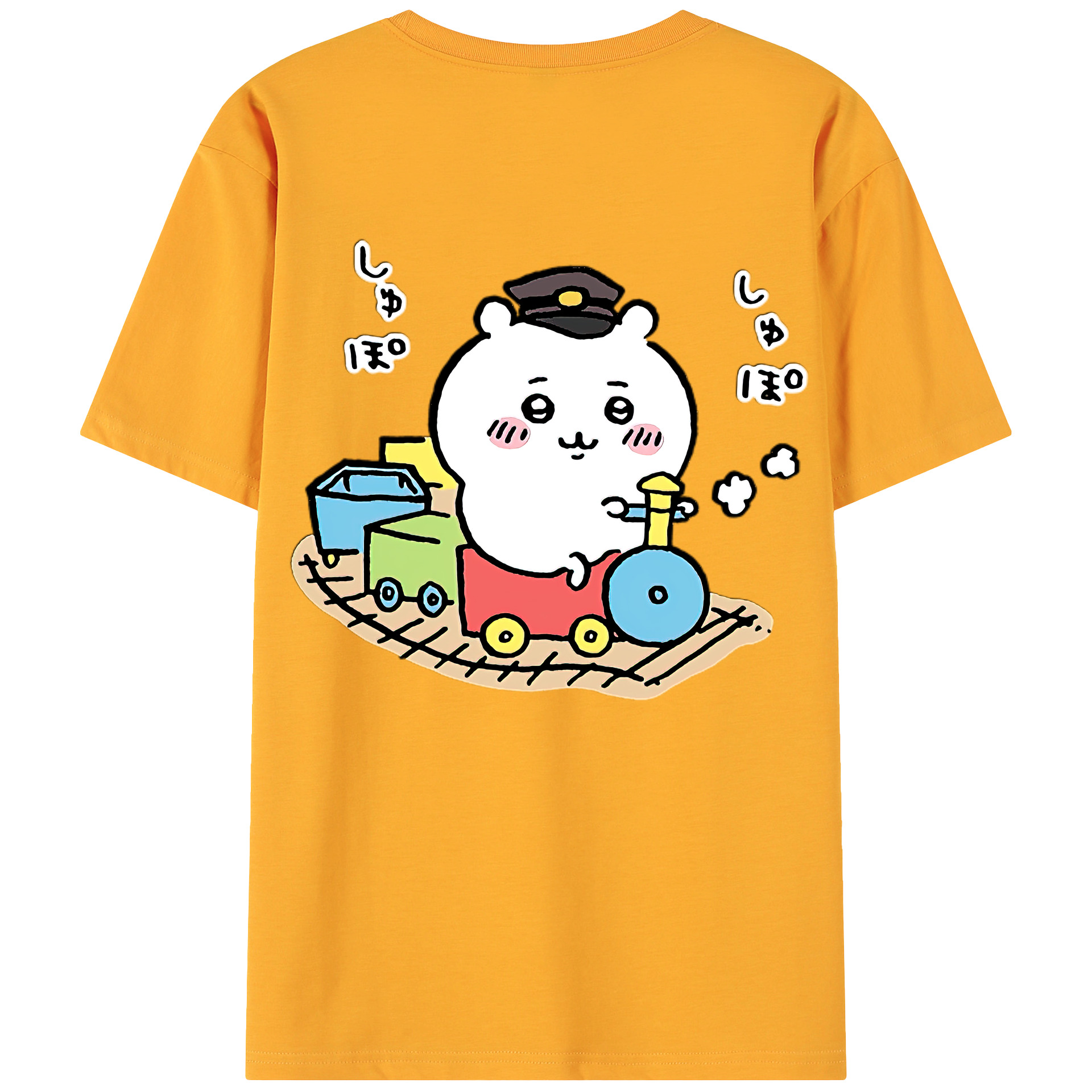 （画像用） ちいかわ ちいかわ Chii-kawa chiikawa 綿100％ メンズ半袖Tシャツ（バックプリント） 通気性