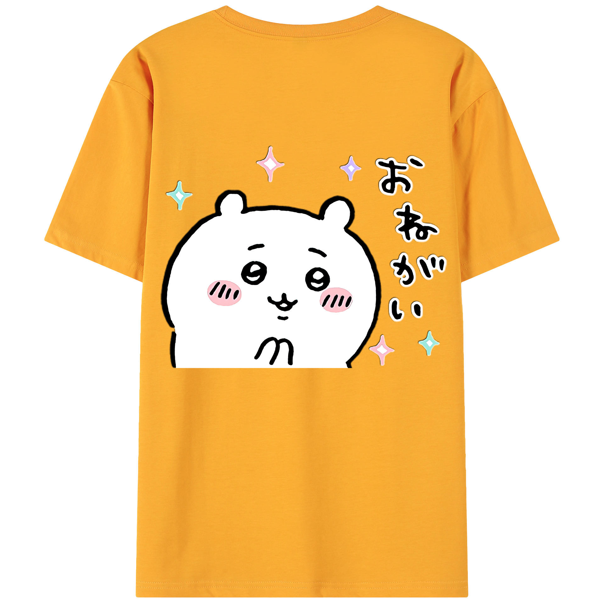 （画像用） ちいかわ ちいかわ Chii-kawa chiikawa 綿100％ メンズ半袖Tシャツ（バックプリント） 通気性
