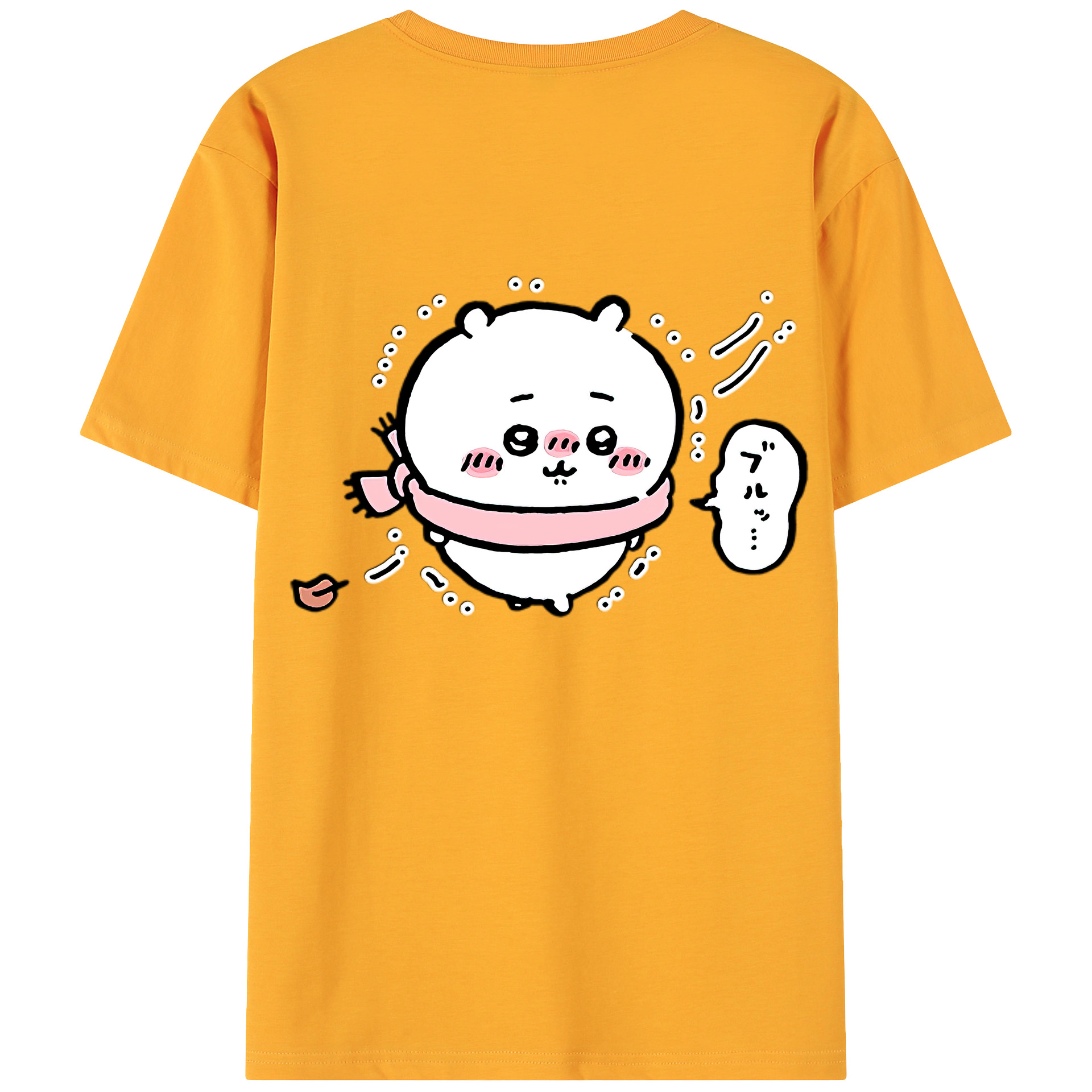 （画像用） ちいかわ ちいかわ Chii-kawa chiikawa 綿100％ メンズ半袖Tシャツ（バックプリント） 通気性