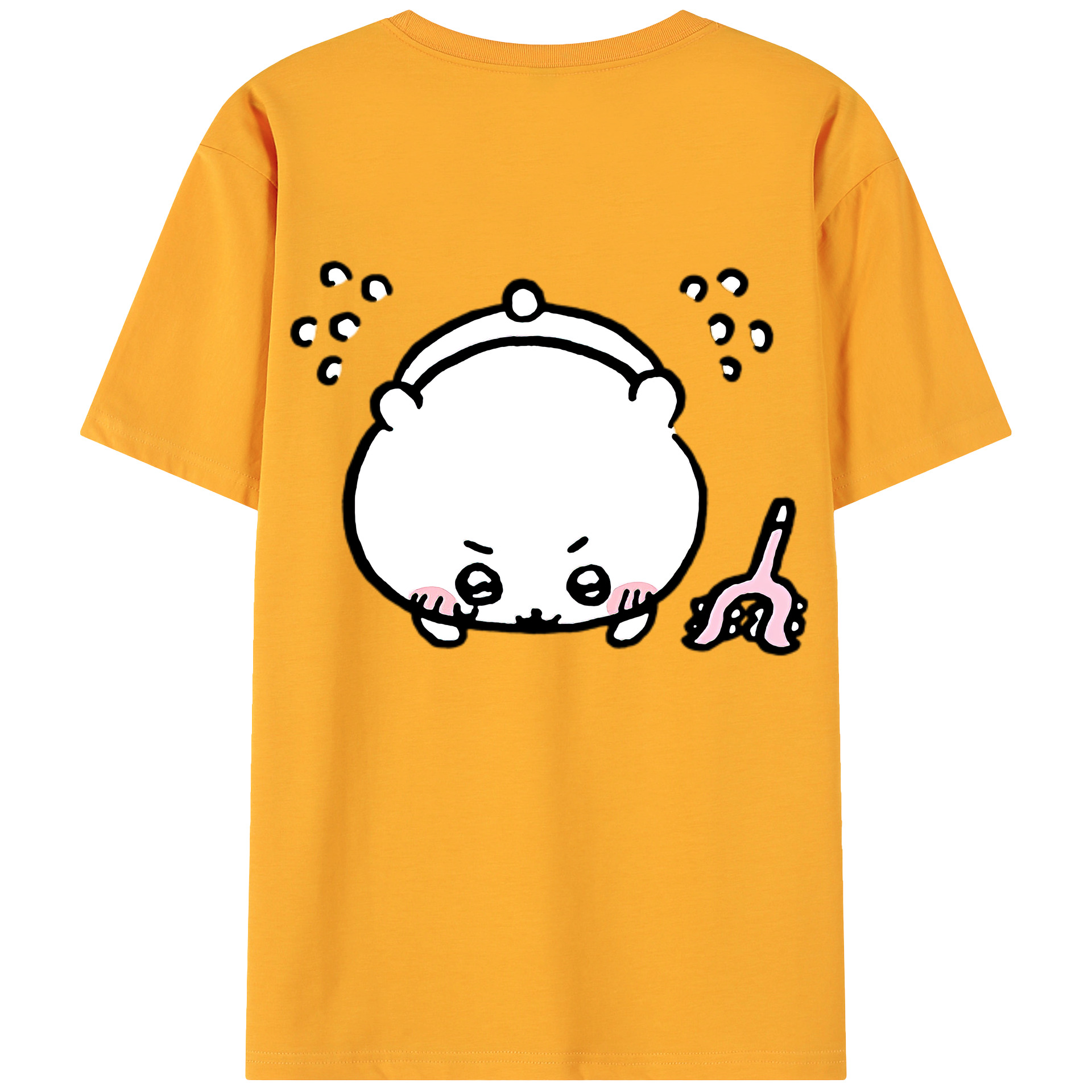（画像用） ちいかわ ちいかわ Chii-kawa chiikawa 綿100％ メンズ半袖Tシャツ（バックプリント） 通気性