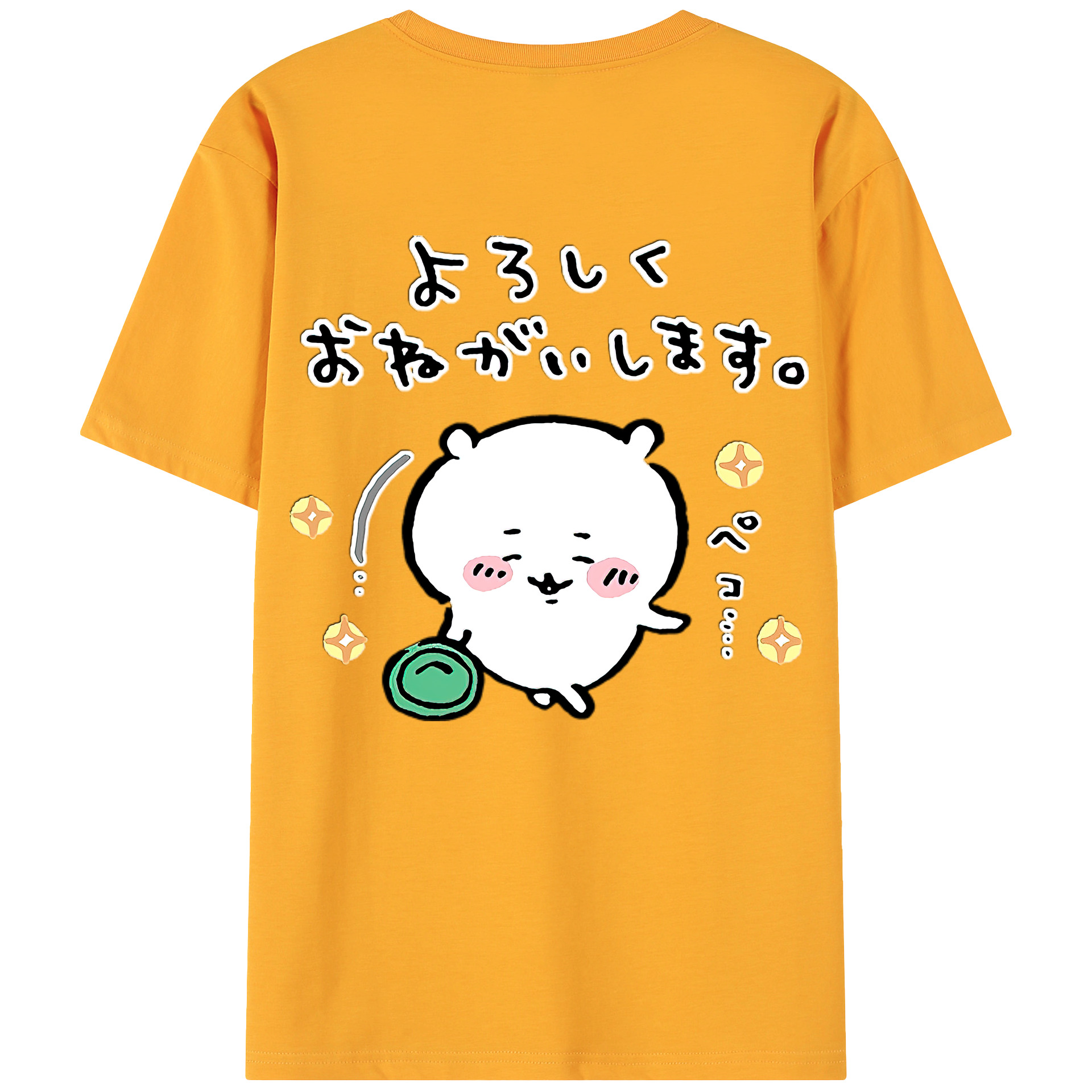（画像用） ちいかわ ちいかわ Chii-kawa chiikawa 綿100％ メンズ半袖Tシャツ（バックプリント） 通気性