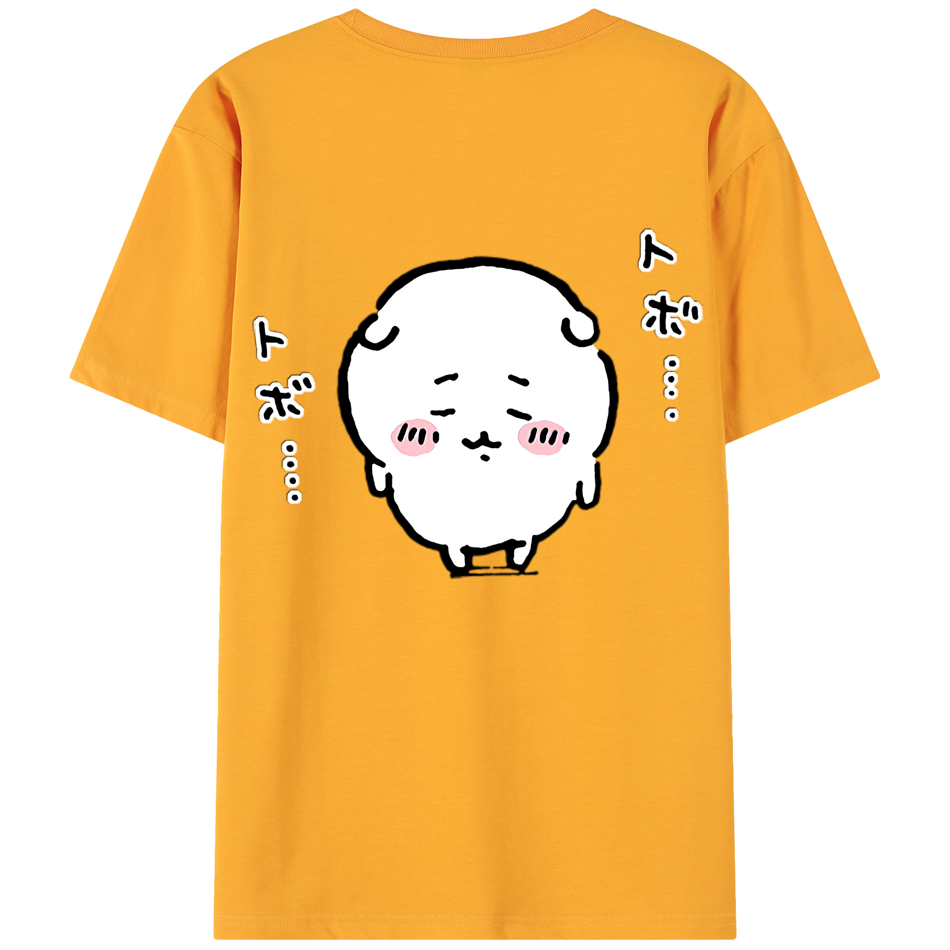 （画像用） ちいかわ ちいかわ Chii-kawa chiikawa 綿100％ メンズ半袖Tシャツ（バックプリント） 通気性