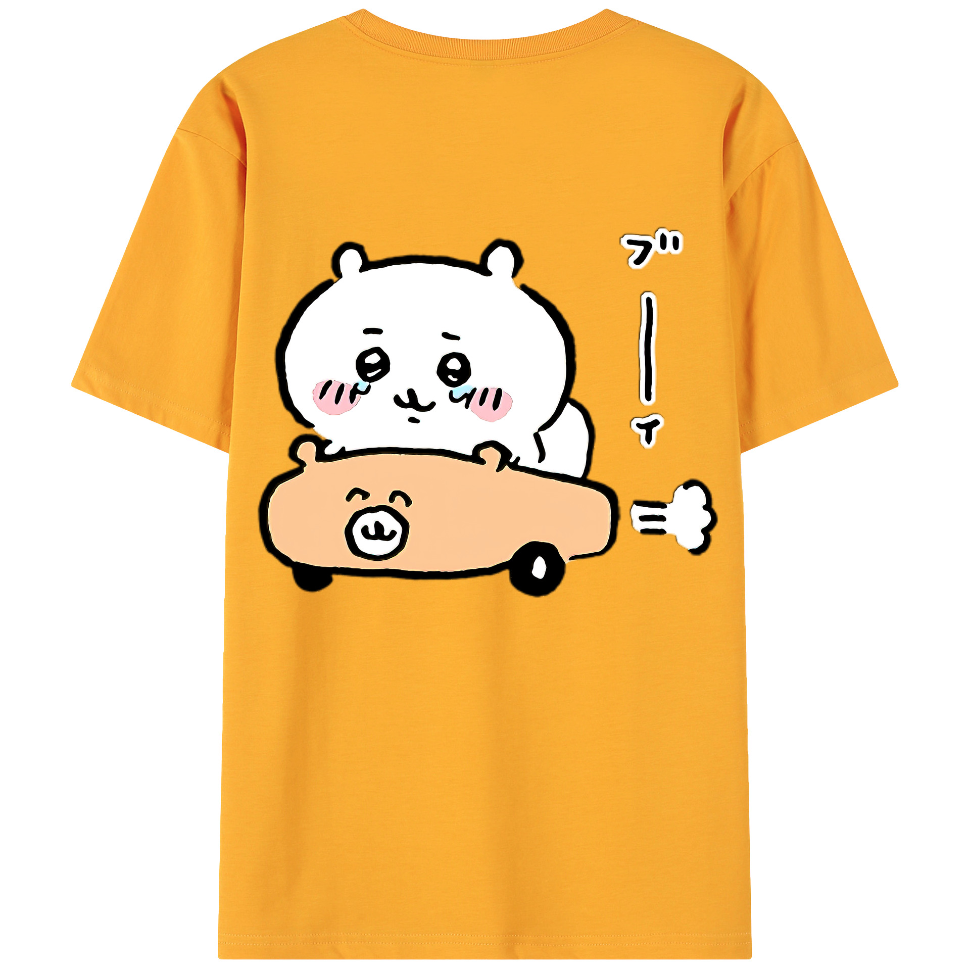 （画像用） ちいかわ ちいかわ Chii-kawa chiikawa 綿100％ メンズ半袖Tシャツ（バックプリント） 通気性