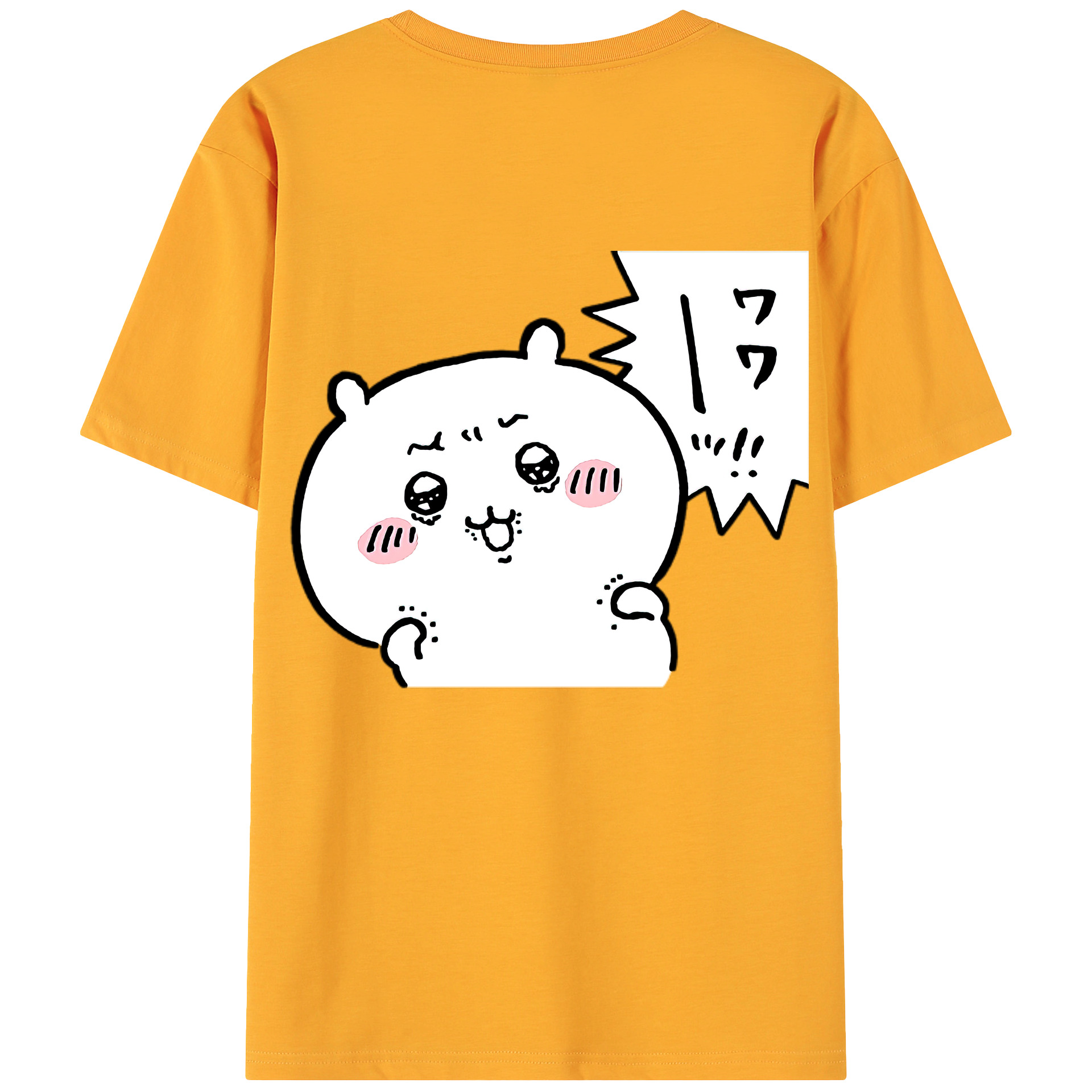 （画像用） ちいかわ ちいかわ Chii-kawa chiikawa 綿100％ メンズ半袖Tシャツ（バックプリント） 通気性