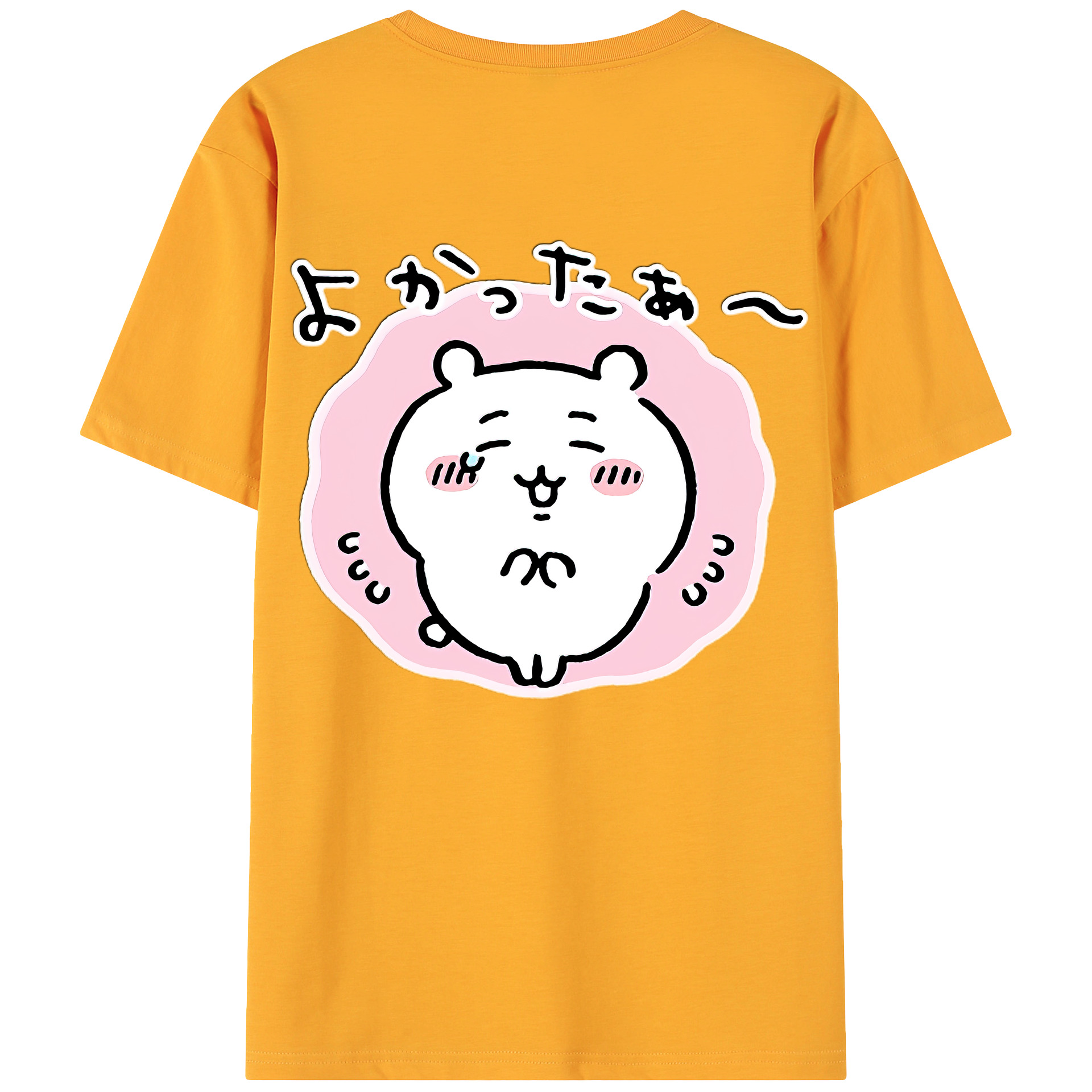 （画像用） ちいかわ ちいかわ Chii-kawa chiikawa 綿100％ メンズ半袖Tシャツ（バックプリント） 通気性