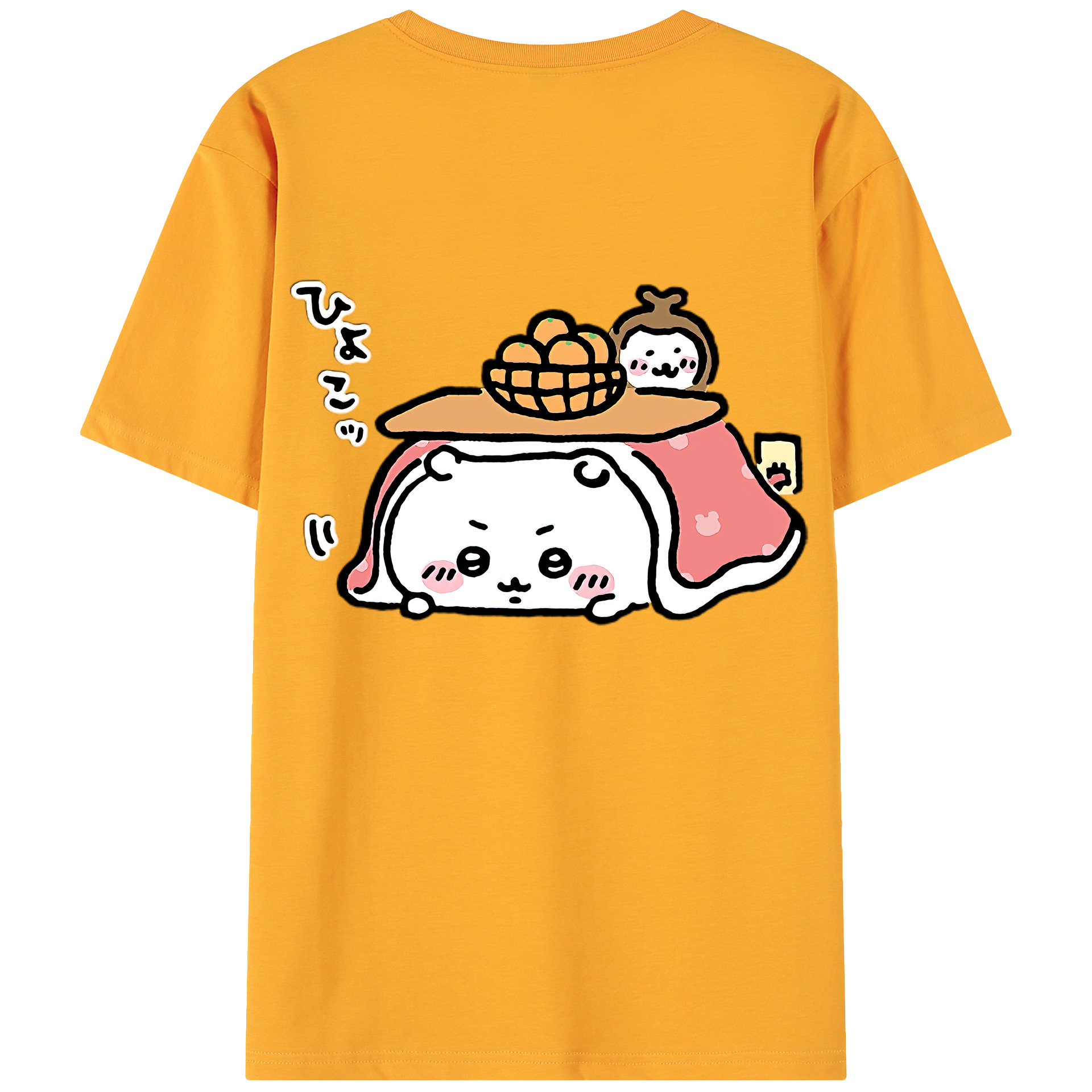 （画像用） ちいかわ ちいかわ Chii-kawa chiikawa 綿100％ メンズ半袖Tシャツ（バックプリント） 通気性