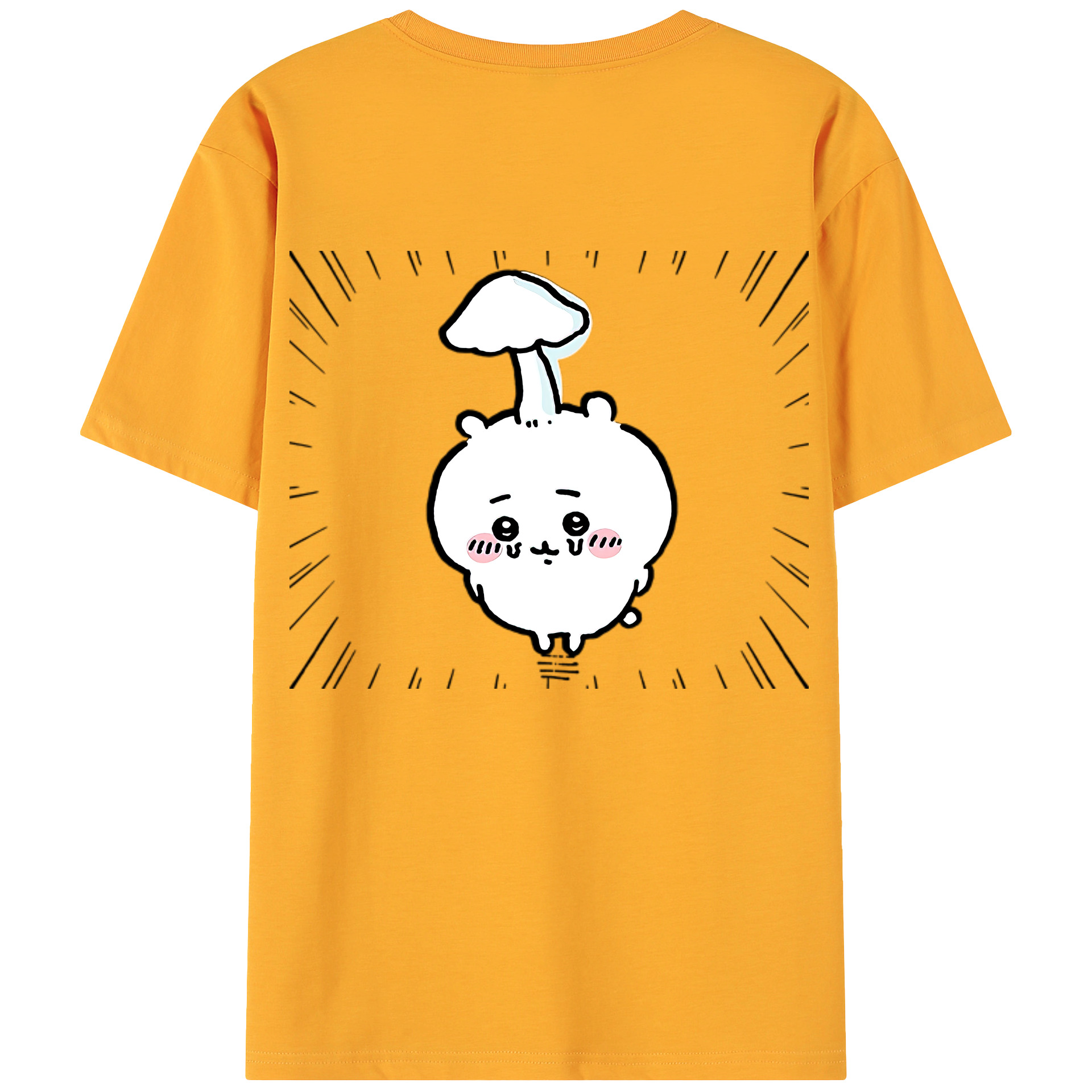 （画像用） ちいかわ ちいかわ Chii-kawa chiikawa 綿100％ メンズ半袖Tシャツ（バックプリント） 通気性