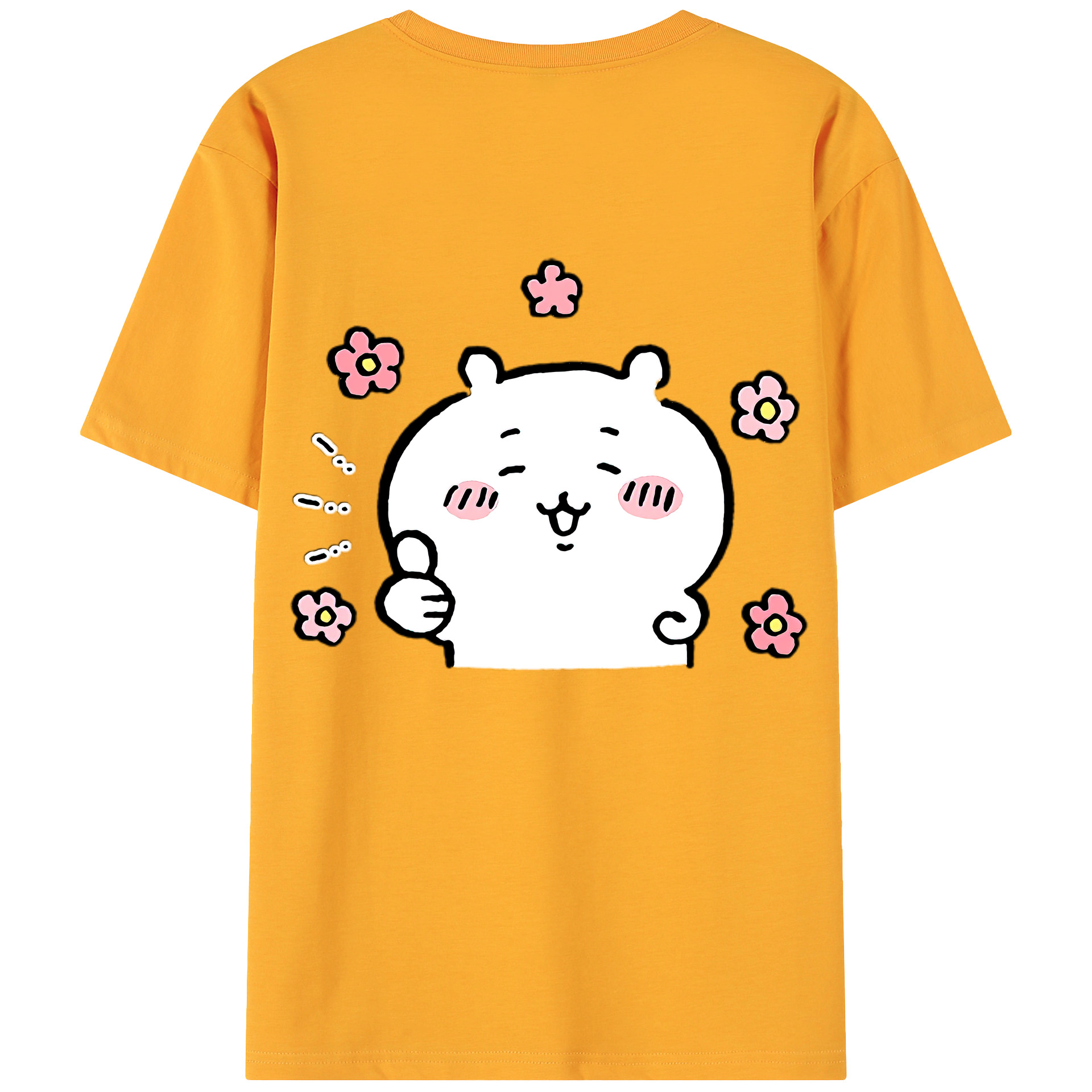（画像用） ちいかわ ちいかわ Chii-kawa chiikawa 綿100％ メンズ半袖Tシャツ（バックプリント） 通気性