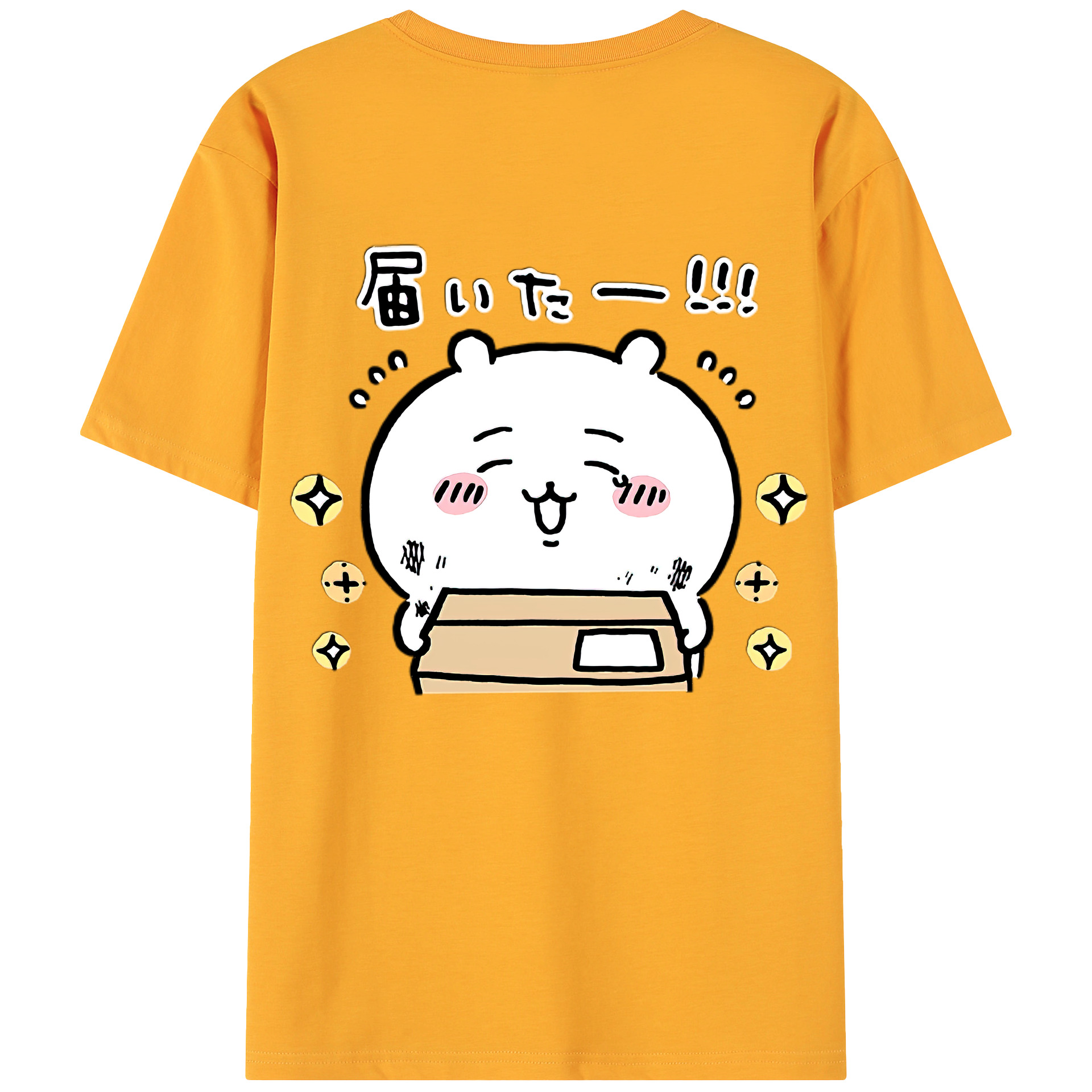 （画像用） ちいかわ ちいかわ Chii-kawa chiikawa 綿100％ メンズ半袖Tシャツ（バックプリント） 通気性