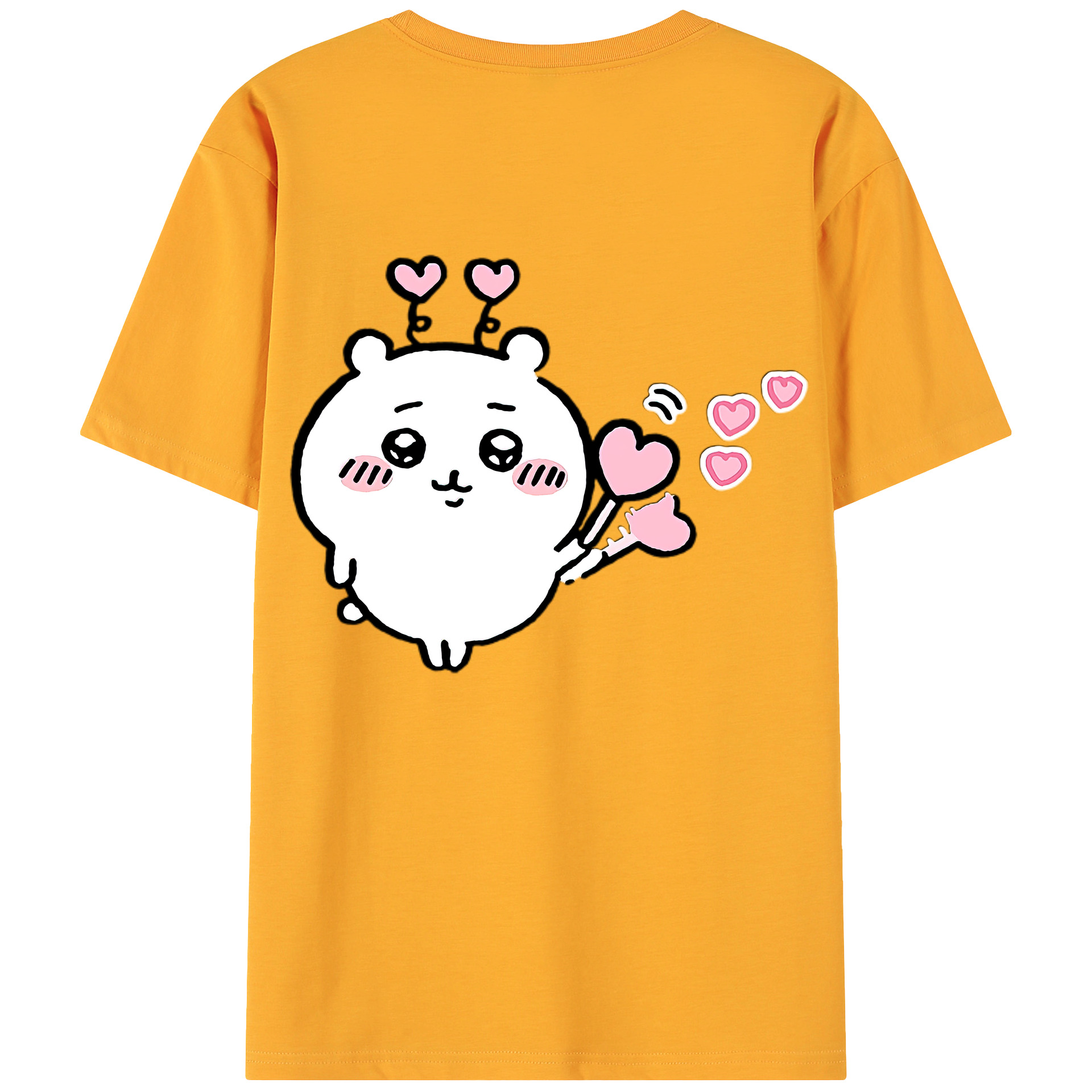 （画像用） ちいかわ ちいかわ Chii-kawa chiikawa 綿100％ メンズ半袖Tシャツ（バックプリント） 通気性
