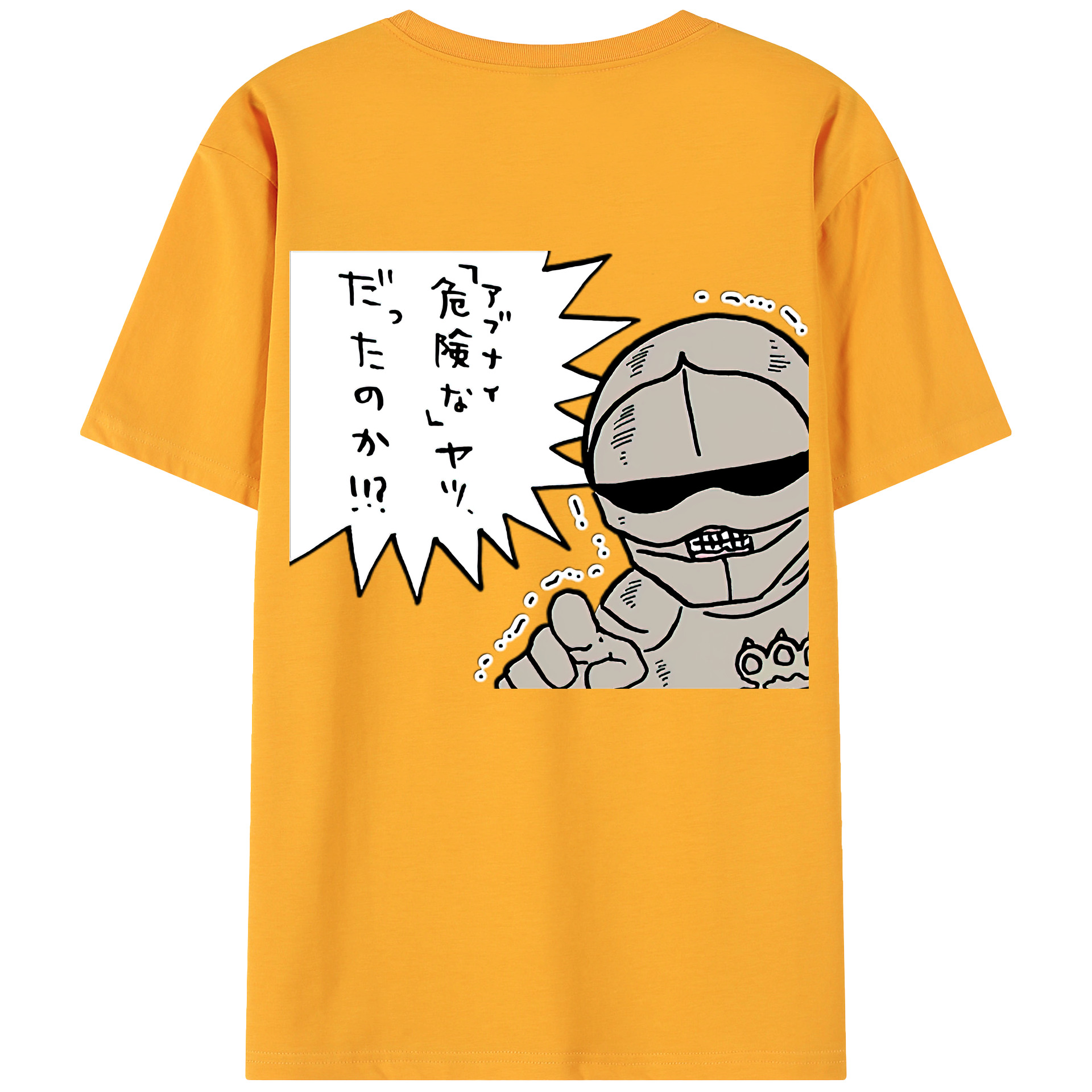 （画像用） ちいかわ 労働の鎧さん Chii-kawa Mr. Armor of Labor 綿100％ メンズ半袖Tシャツ（バックプリント） 通気性