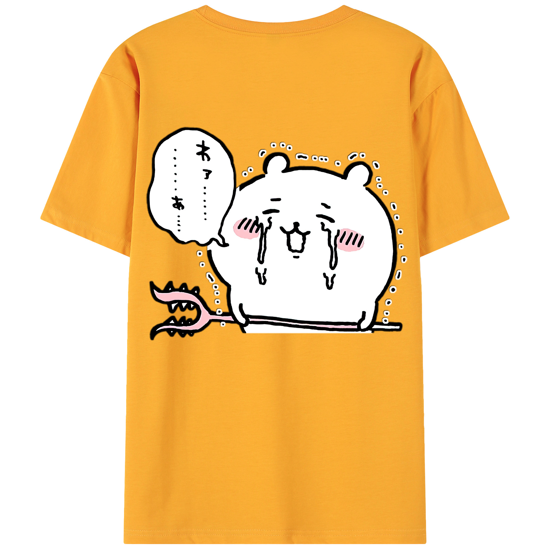 （画像用） ちいかわ ちいかわ Chii-kawa chiikawa 綿100％ メンズ半袖Tシャツ（バックプリント） 通気性