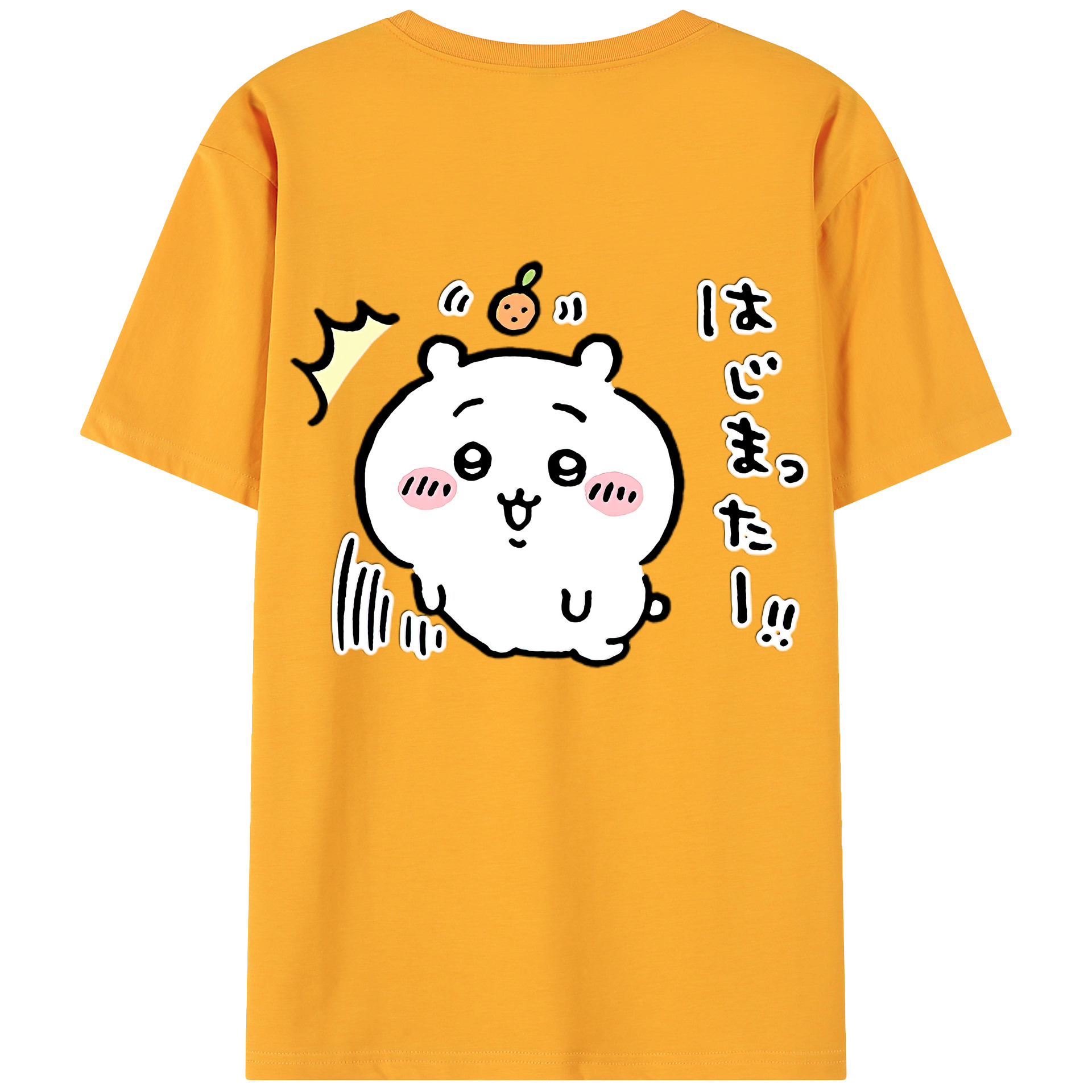 （画像用） ちいかわ ちいかわ Chii-kawa chiikawa 綿100％ メンズ半袖Tシャツ（バックプリント） 通気性