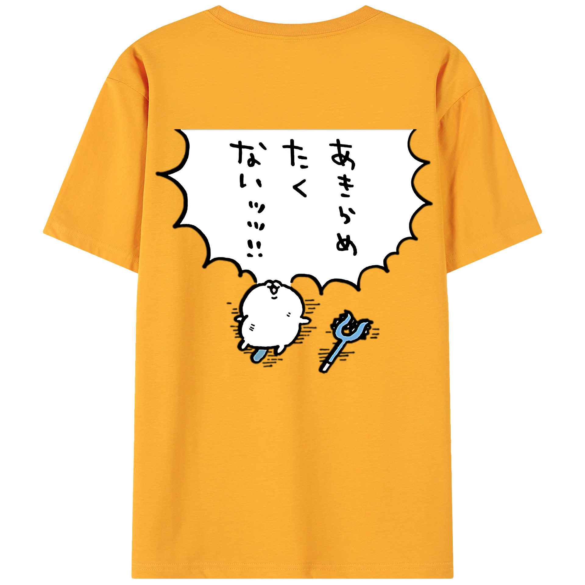 （画像用） ちいかわ ちいかわ Chii-kawa chiikawa 綿100％ メンズ半袖Tシャツ（バックプリント） 通気性