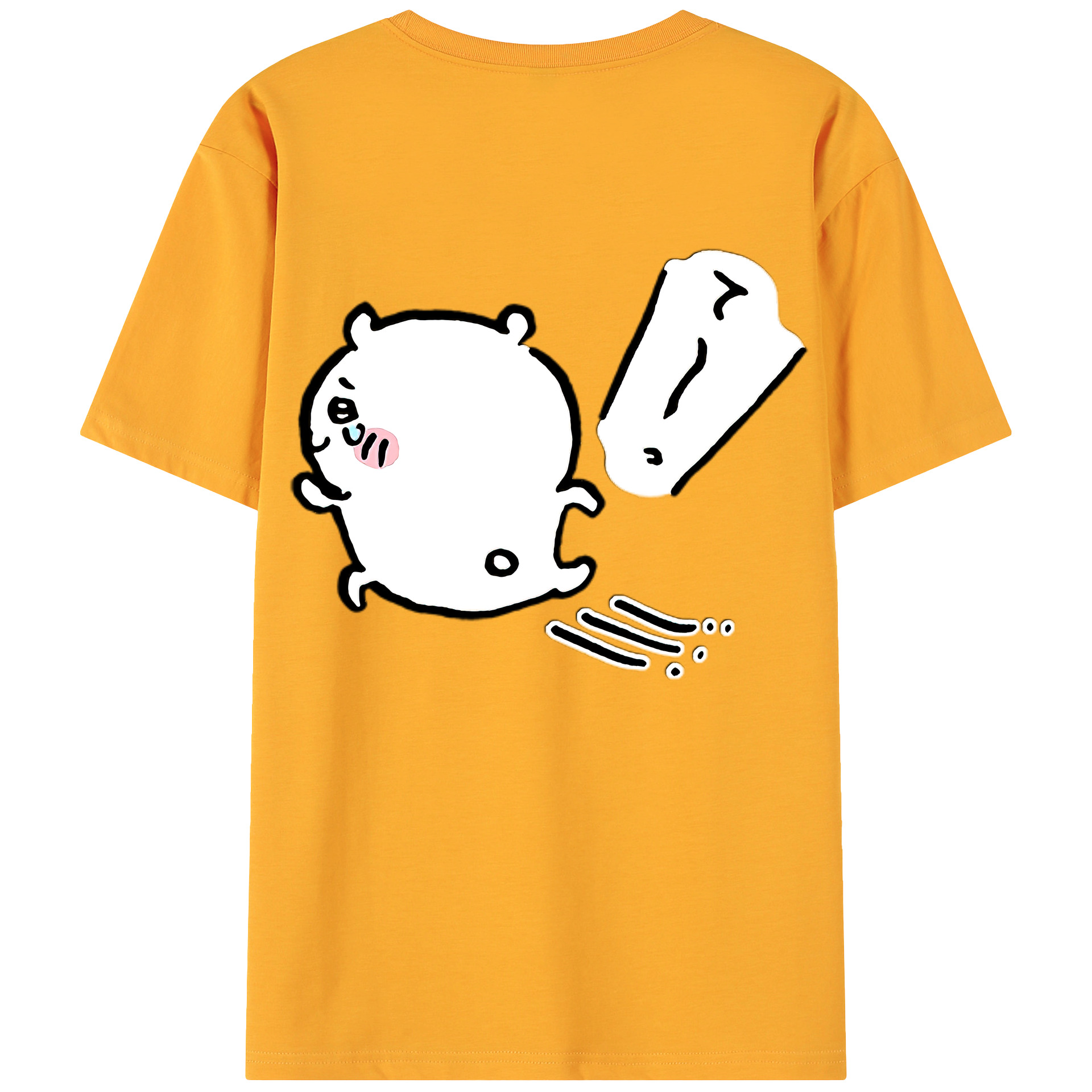 （画像用） ちいかわ ちいかわ Chii-kawa chiikawa 綿100％ メンズ半袖Tシャツ（バックプリント） 通気性