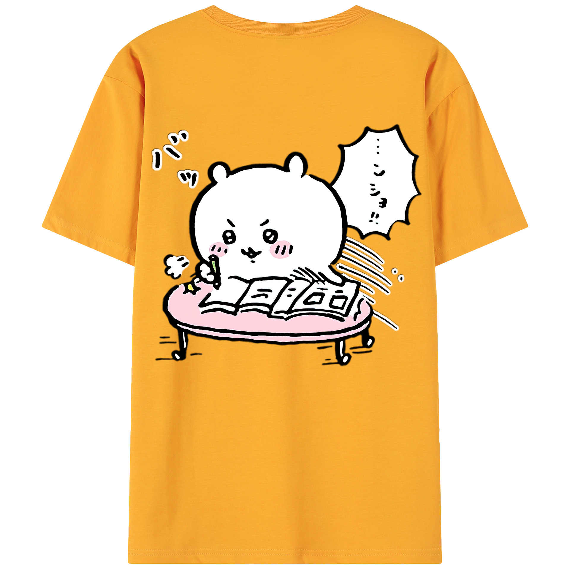 （画像用） ちいかわ ちいかわ Chii-kawa chiikawa 綿100％ メンズ半袖Tシャツ（バックプリント） 通気性