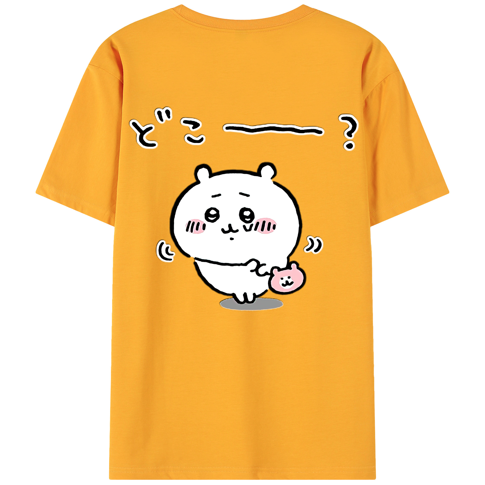 （画像用） ちいかわ ちいかわ Chii-kawa chiikawa 綿100％ メンズ半袖Tシャツ（バックプリント） 通気性