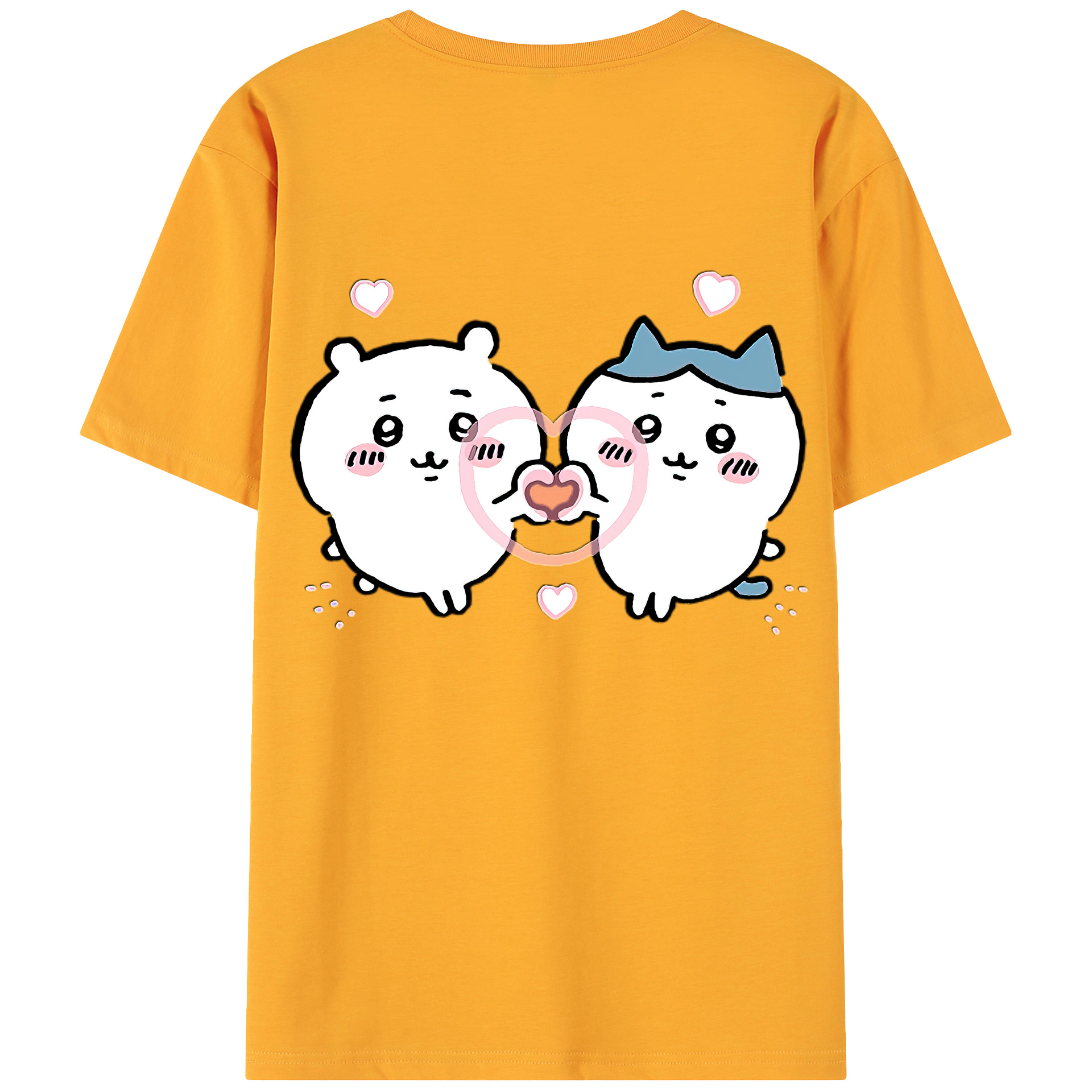 （画像用） ちいかわ ちいかわ Chii-kawa chiikawa 綿100％ メンズ半袖Tシャツ（バックプリント） 通気性