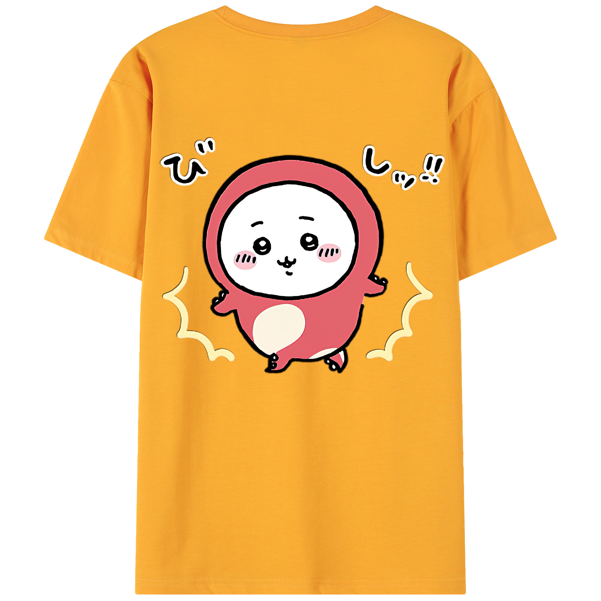 （画像用） ちいかわ ちいかわ Chii-kawa chiikawa 綿100％ メンズ半袖Tシャツ（バックプリント） 通気性
