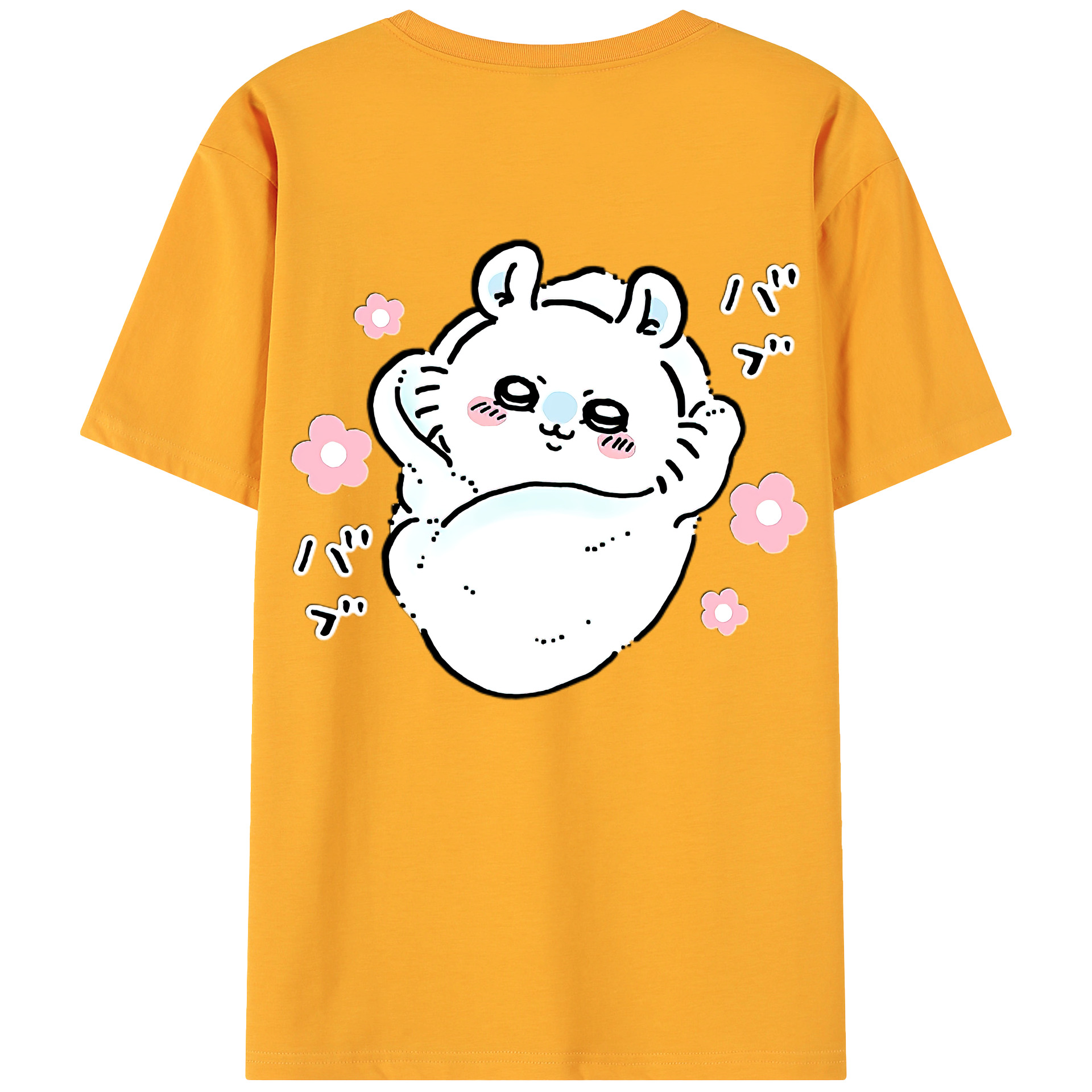（画像用） ちいかわ モモンガ Chii-kawa Momonga 綿100％ メンズ半袖Tシャツ（バックプリント） 通気性