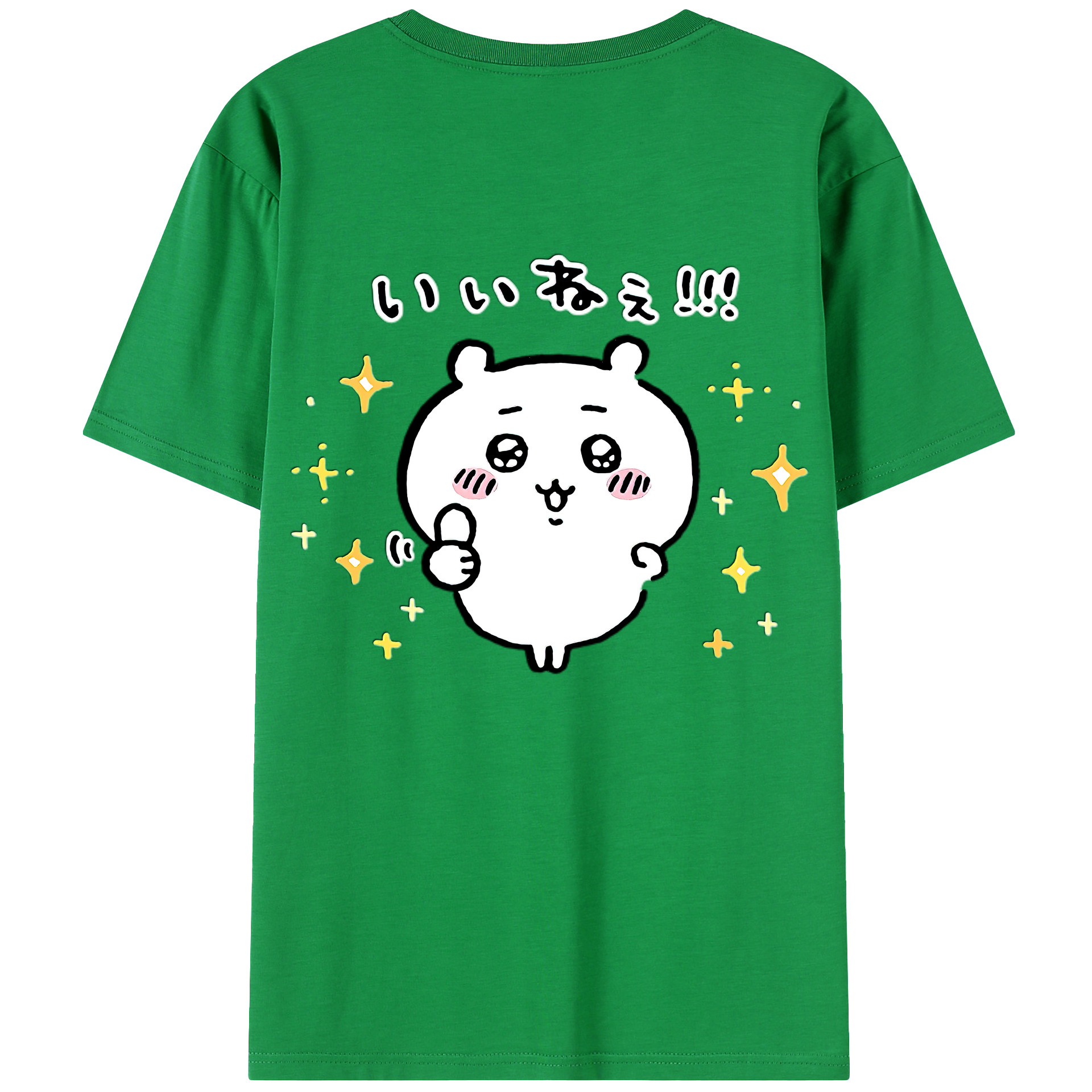 （画像用） ちいかわ ちいかわ Chii-kawa chiikawa 綿100％ メンズ半袖Tシャツ（バックプリント） 通気性
