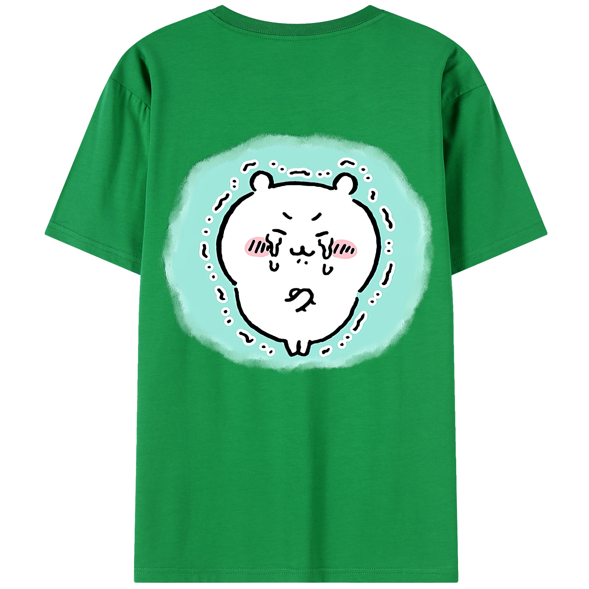 （画像用） ちいかわ ちいかわ Chii-kawa chiikawa 綿100％ メンズ半袖Tシャツ（バックプリント） 通気性