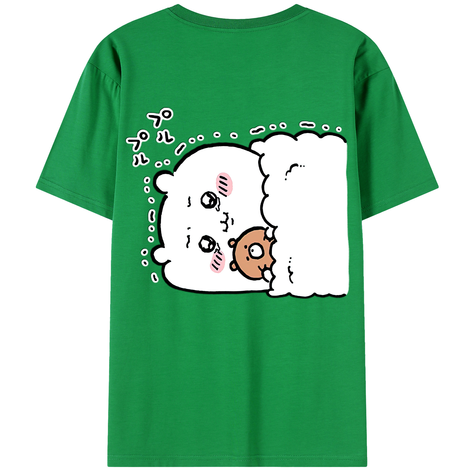 （画像用） ちいかわ ちいかわ Chii-kawa chiikawa 綿100％ メンズ半袖Tシャツ（バックプリント） 通気性